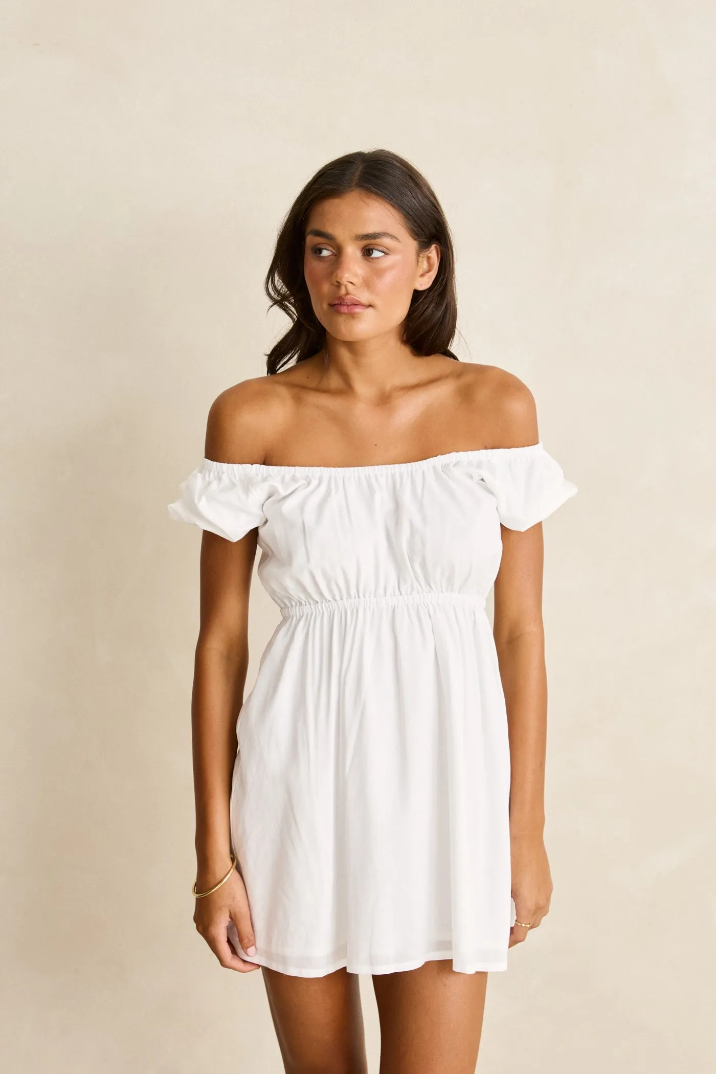 Harlow Mini Dress White sold by Rhythm. product image thumbnail 2
