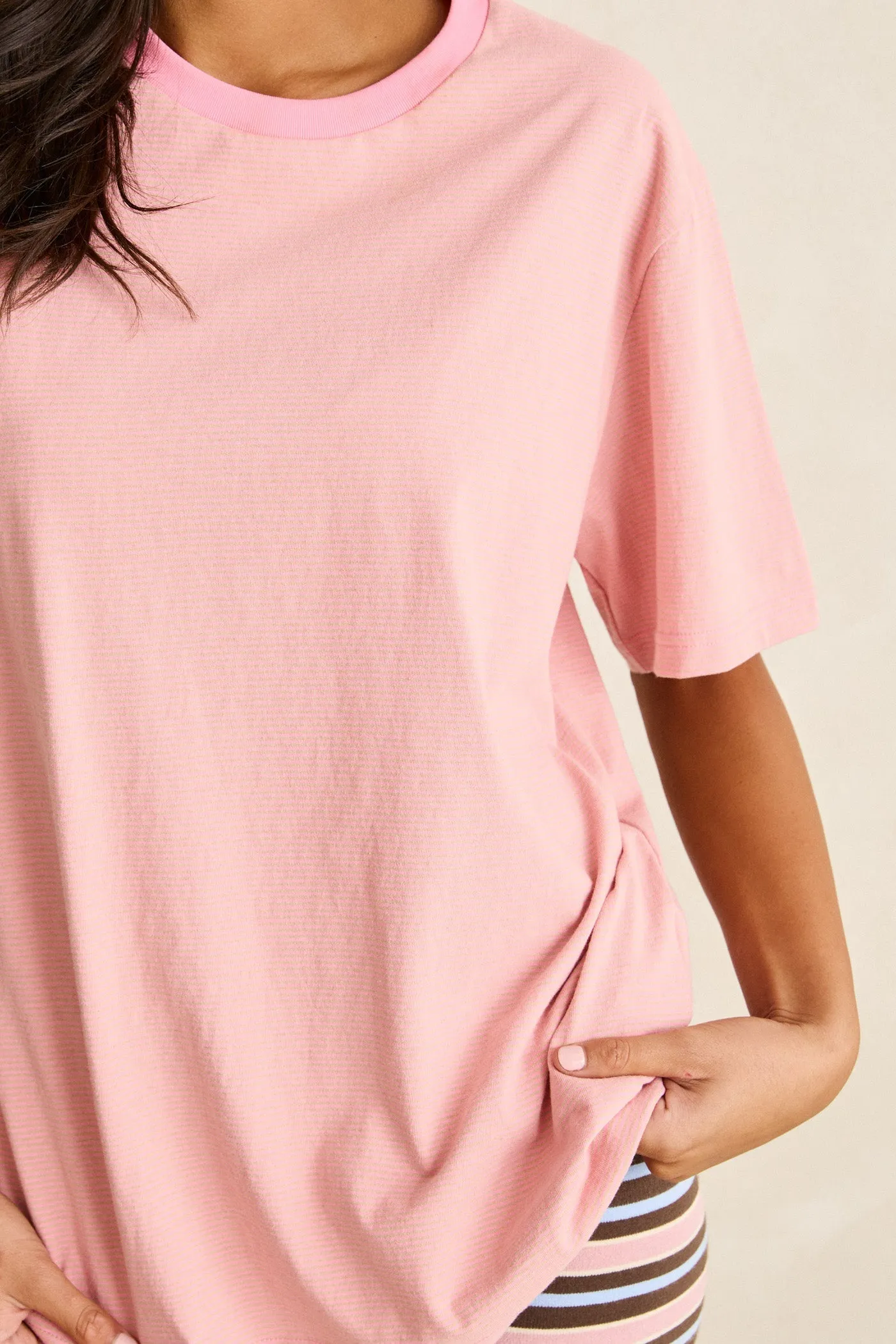 Remi Oversized T-Shirt Pink sold by Rhythm. product image thumbnail 3