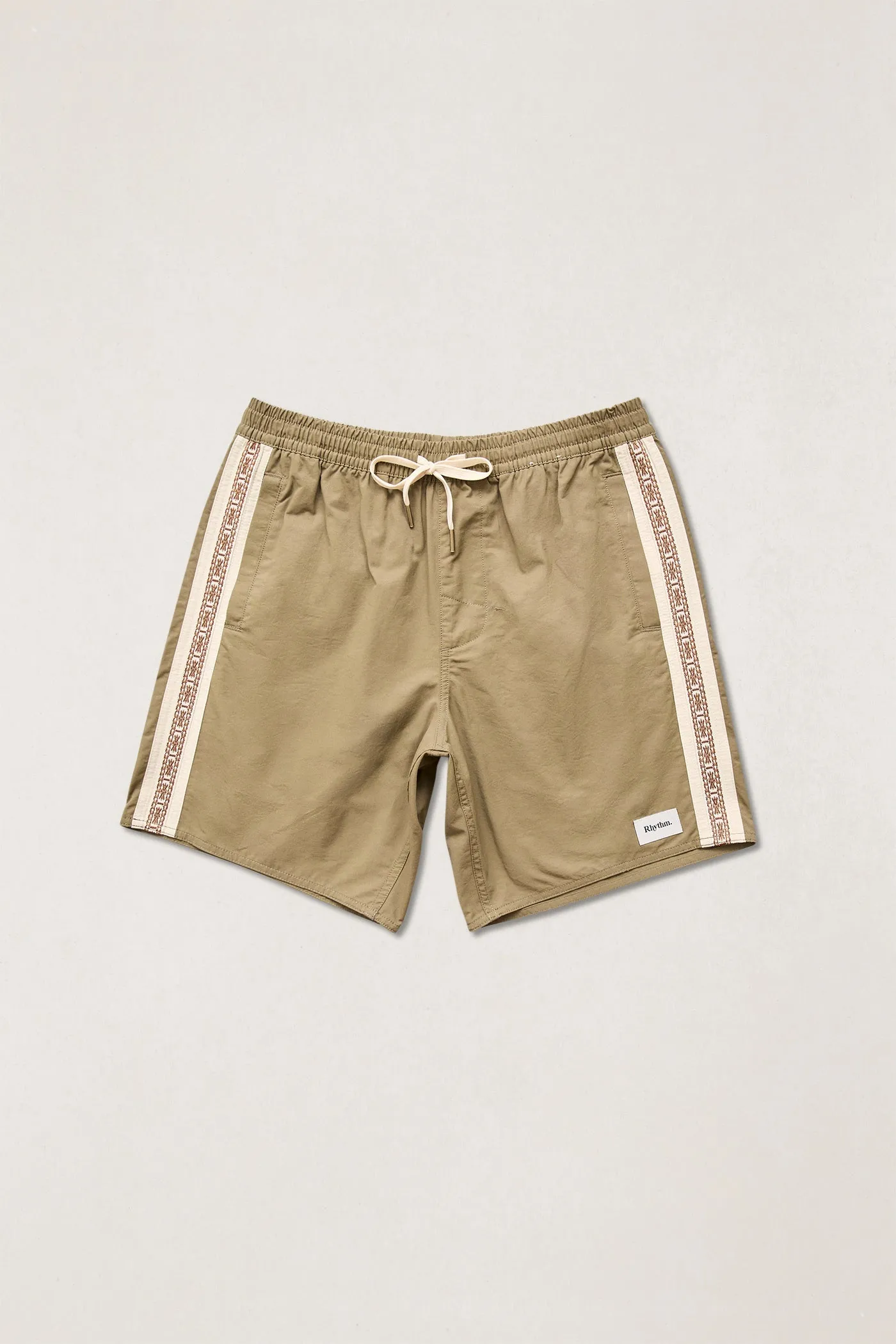 Icon Stripe Heritage Beach Short Khaki sold by Rhythm.