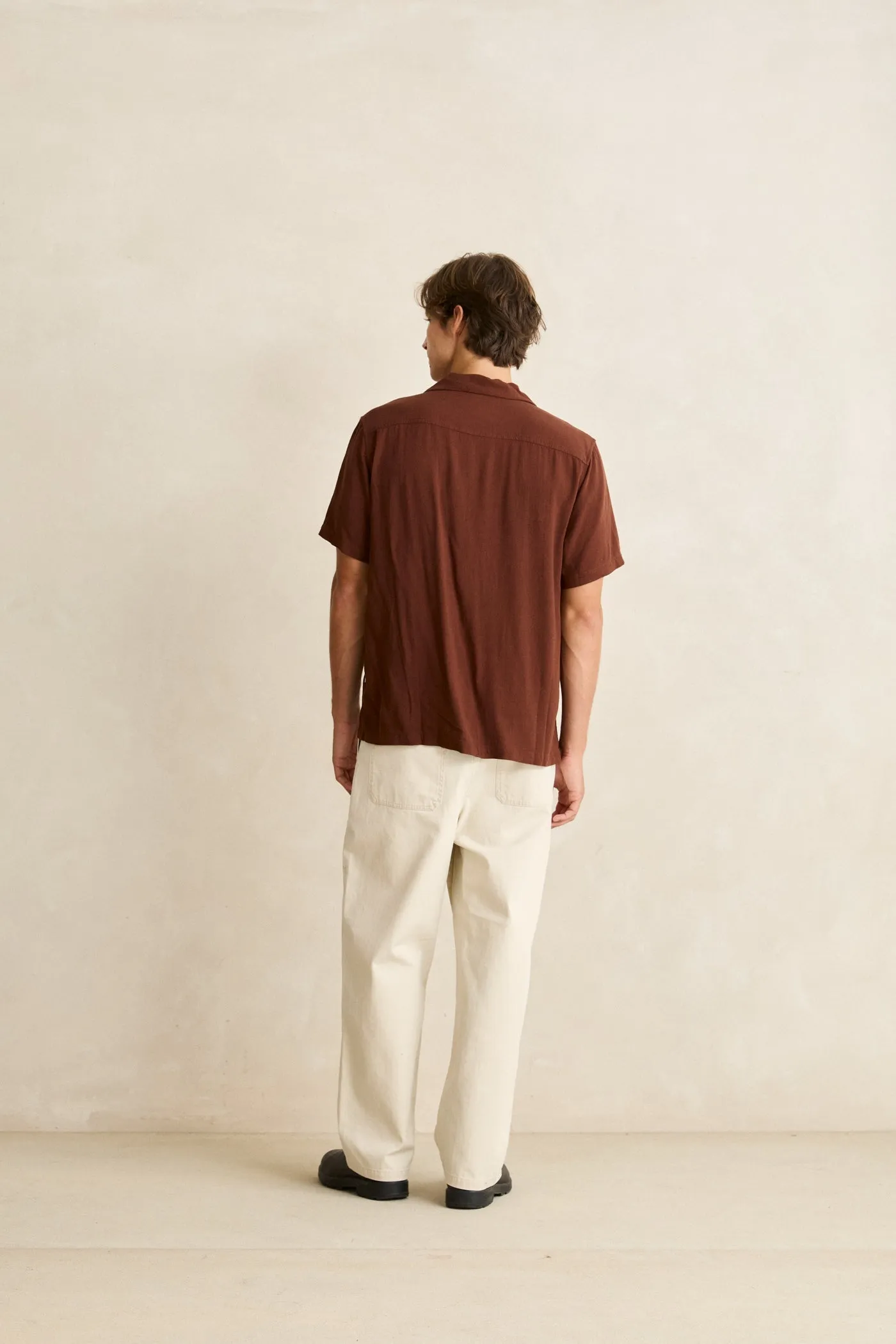 Worn Path Herringbone Loose Taper Pant Natural sold by Rhythm. product image thumbnail 4