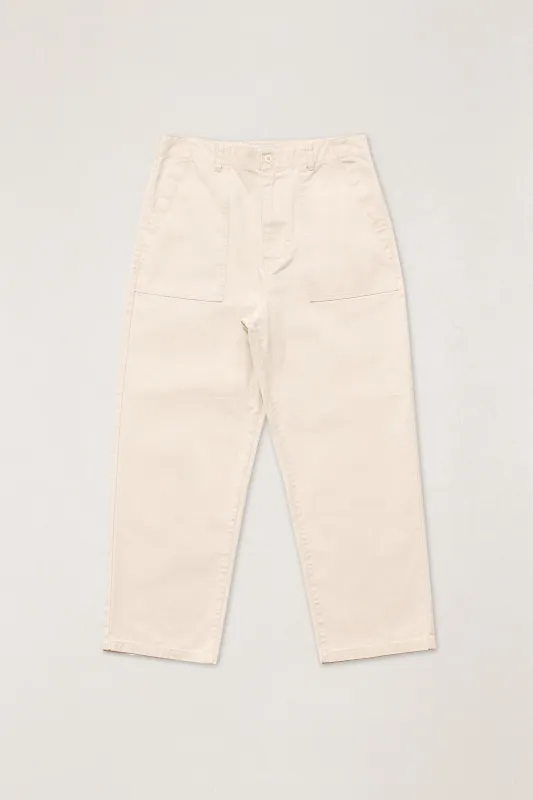 Worn Path Herringbone Loose Taper Pant Natural made by Rhythm.