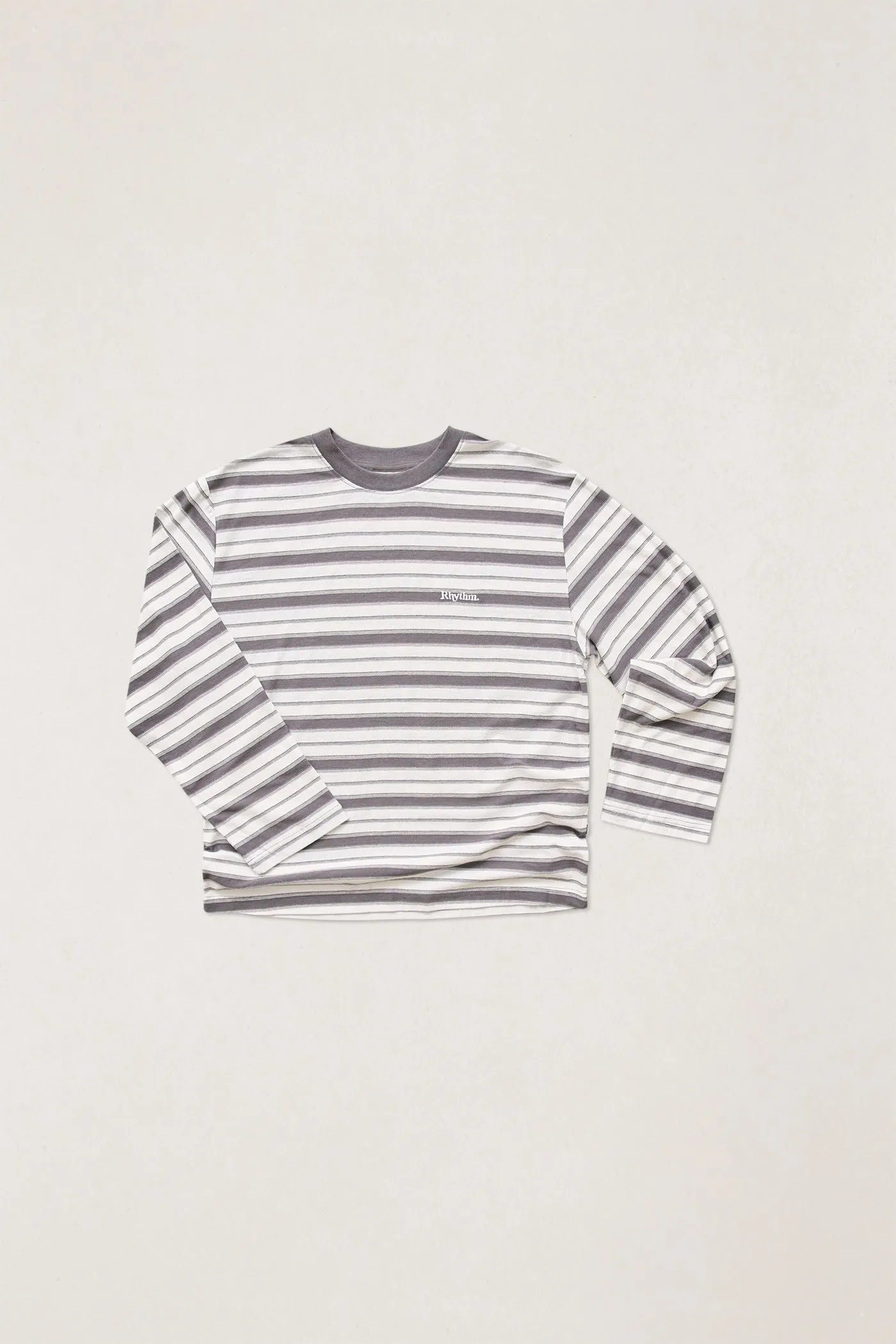 Stripe Wide Sleeve Ls T-Shirt Ash sold by Rhythm.