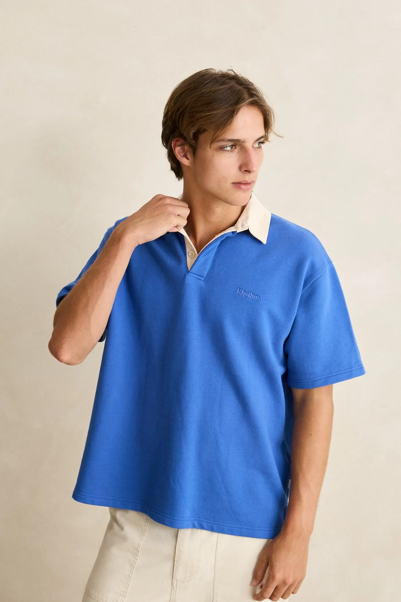Koa Ss Rugby Polo Cobalt sold by Rhythm. product image thumbnail 2