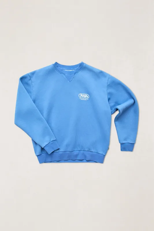 Livin Off Fleece Crew Vintage Cobalt made by Rhythm.