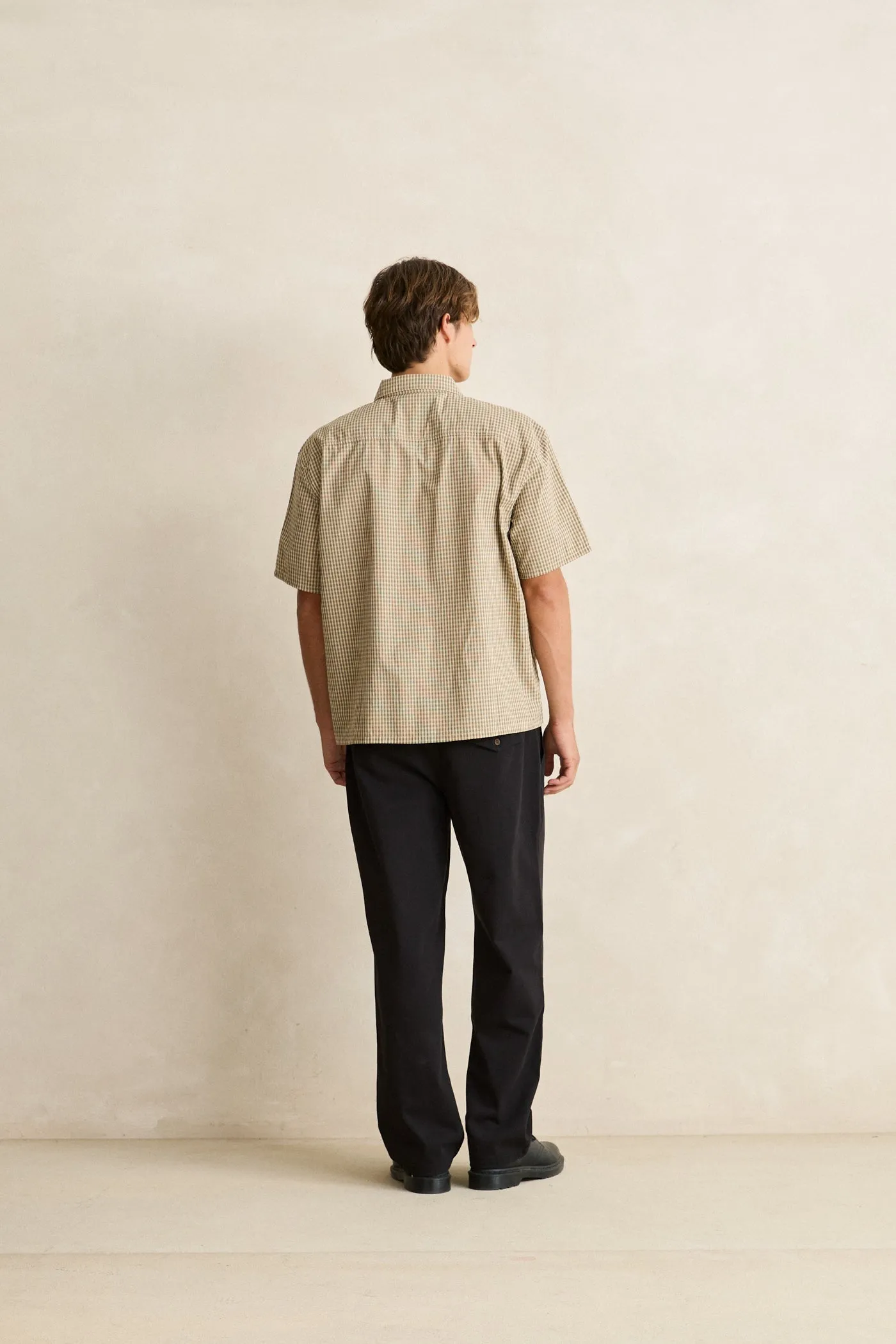 Realm Check Ss Shirt Natural sold by Rhythm. product image thumbnail 4