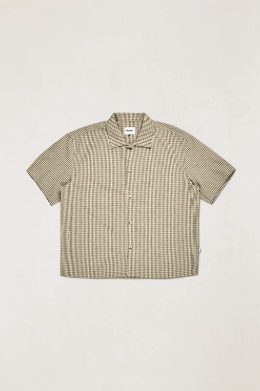 Realm Check Ss Shirt Natural made by Rhythm.