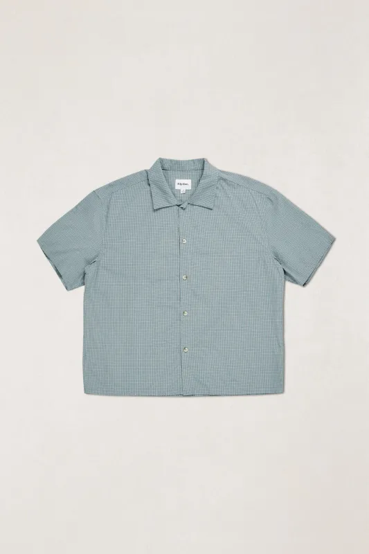Realm Check Ss Shirt Mist made by Rhythm.