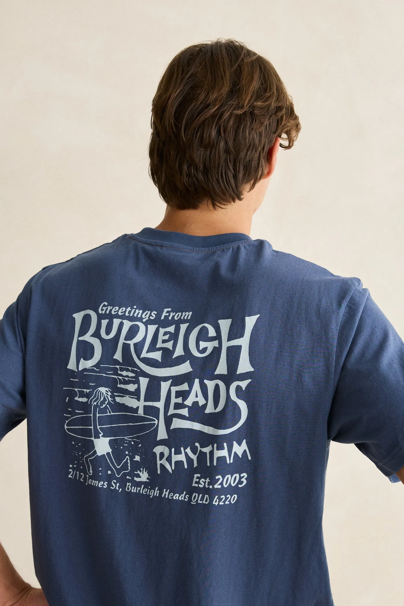 Burleigh Wanderer Ss T-Shirt Cobalt sold by Rhythm. product image thumbnail 2