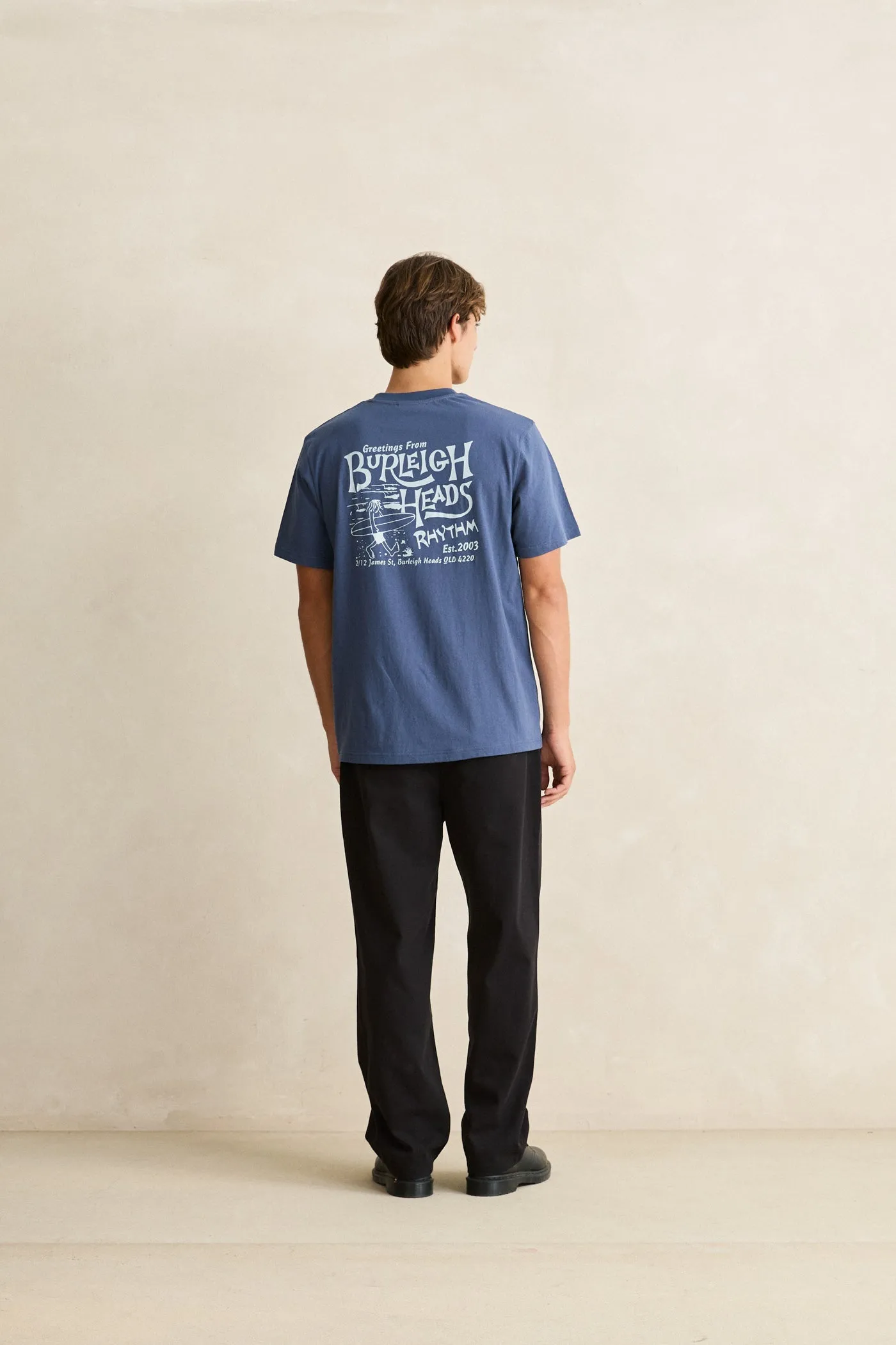 Burleigh Wanderer Ss T-Shirt Cobalt sold by Rhythm. product image thumbnail 4
