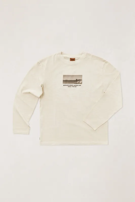 Headland Vintage Ls T-Shirt Vintage White made by Rhythm.