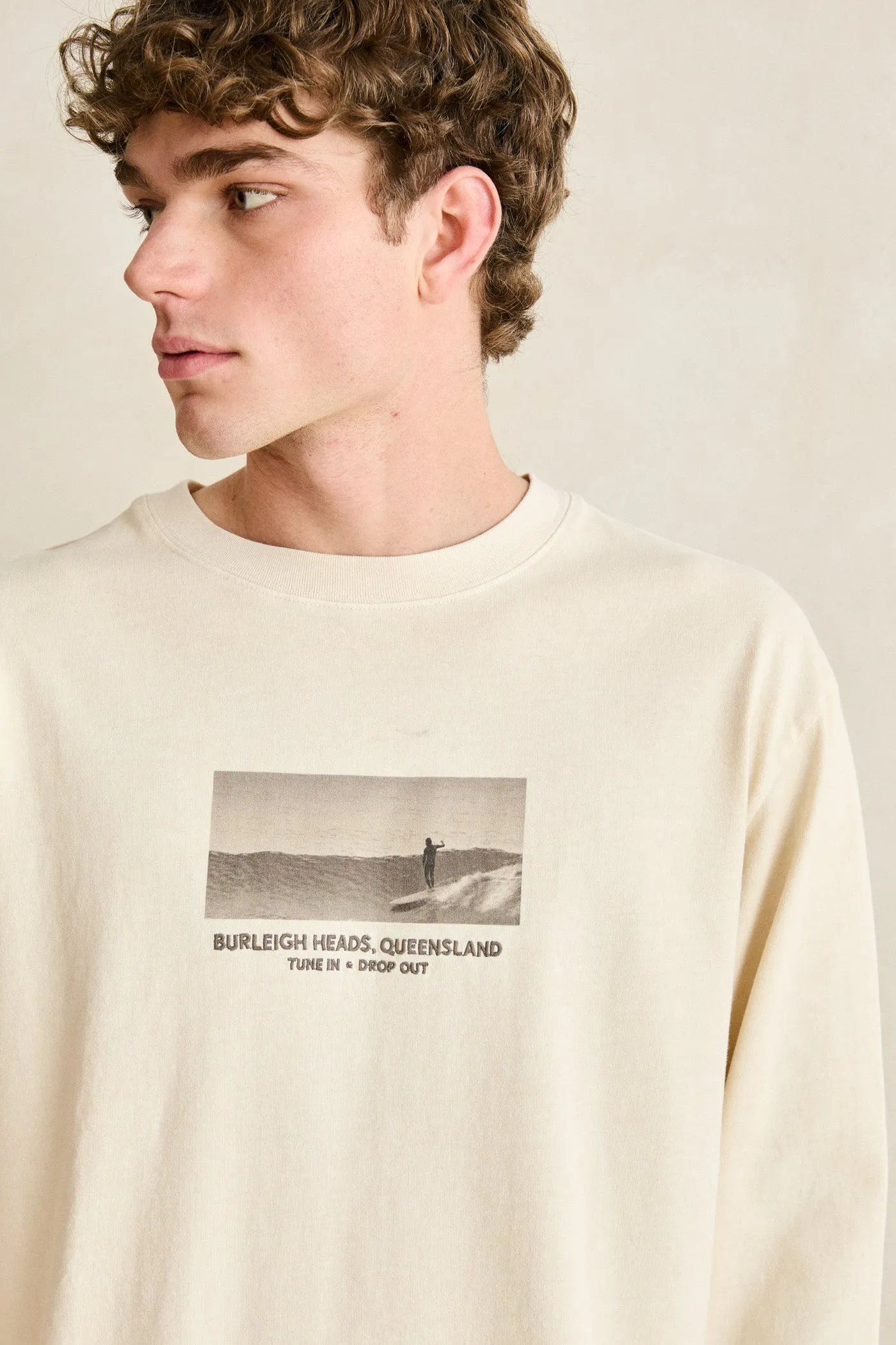 Headland Vintage Ls T-Shirt Vintage White sold by Rhythm. product image thumbnail 3