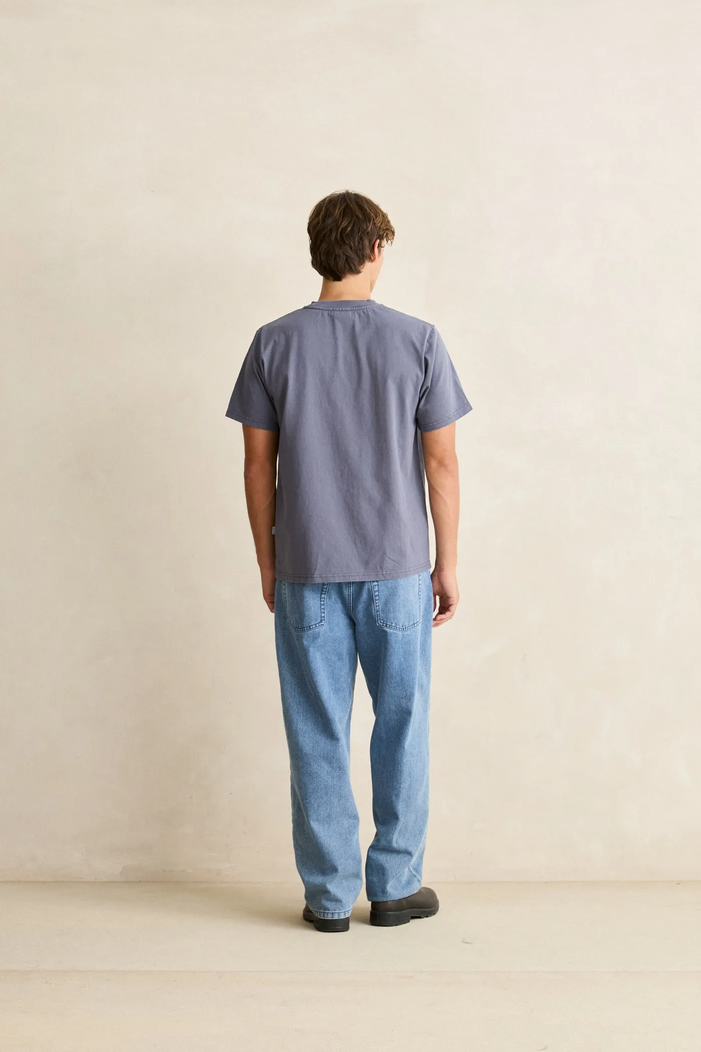Headland Vintage Ss T-Shirt Vintage Navy sold by Rhythm. product image thumbnail 4
