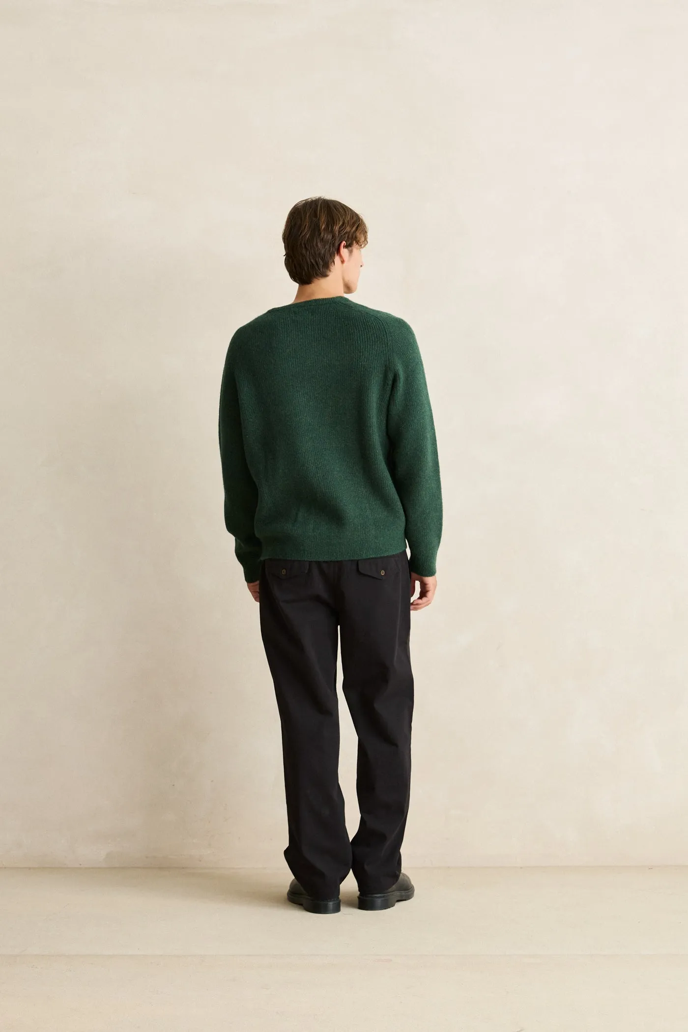 Vintage Waffle Knit Sweater Dark Green sold by Rhythm. product image thumbnail 4