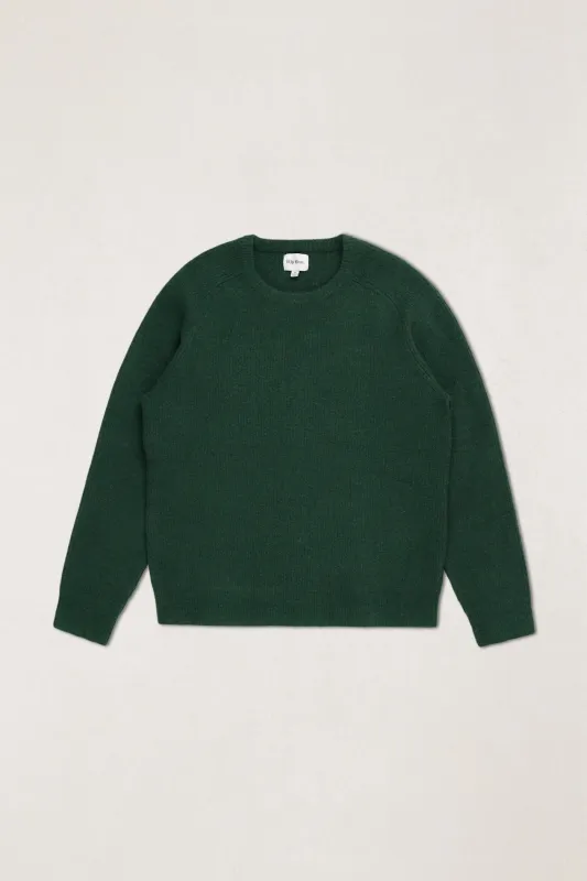 Vintage Waffle Knit Sweater Dark Green made by Rhythm.