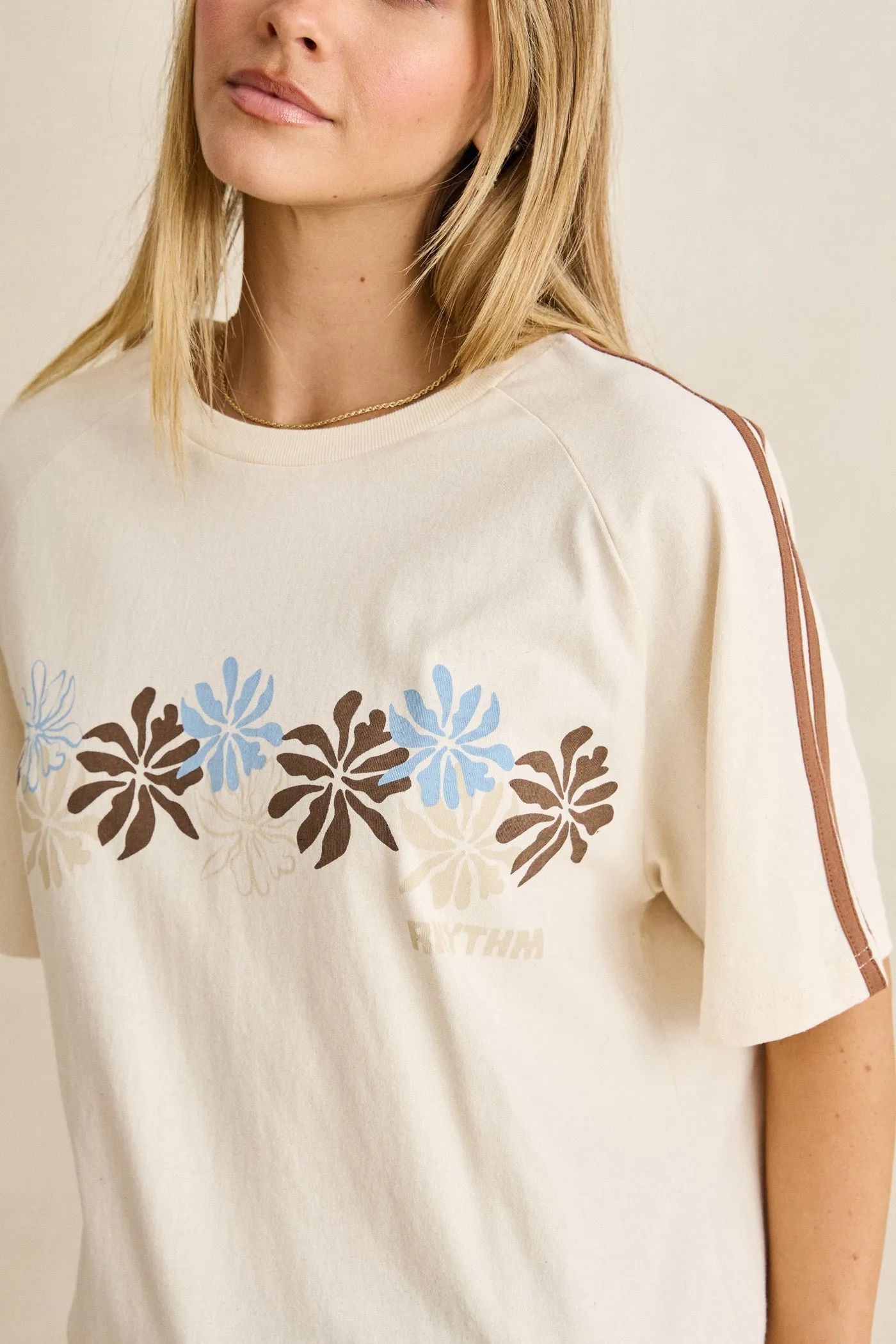 Isola Floral Oversized T-Shirt Natural sold by Rhythm. product image thumbnail 3