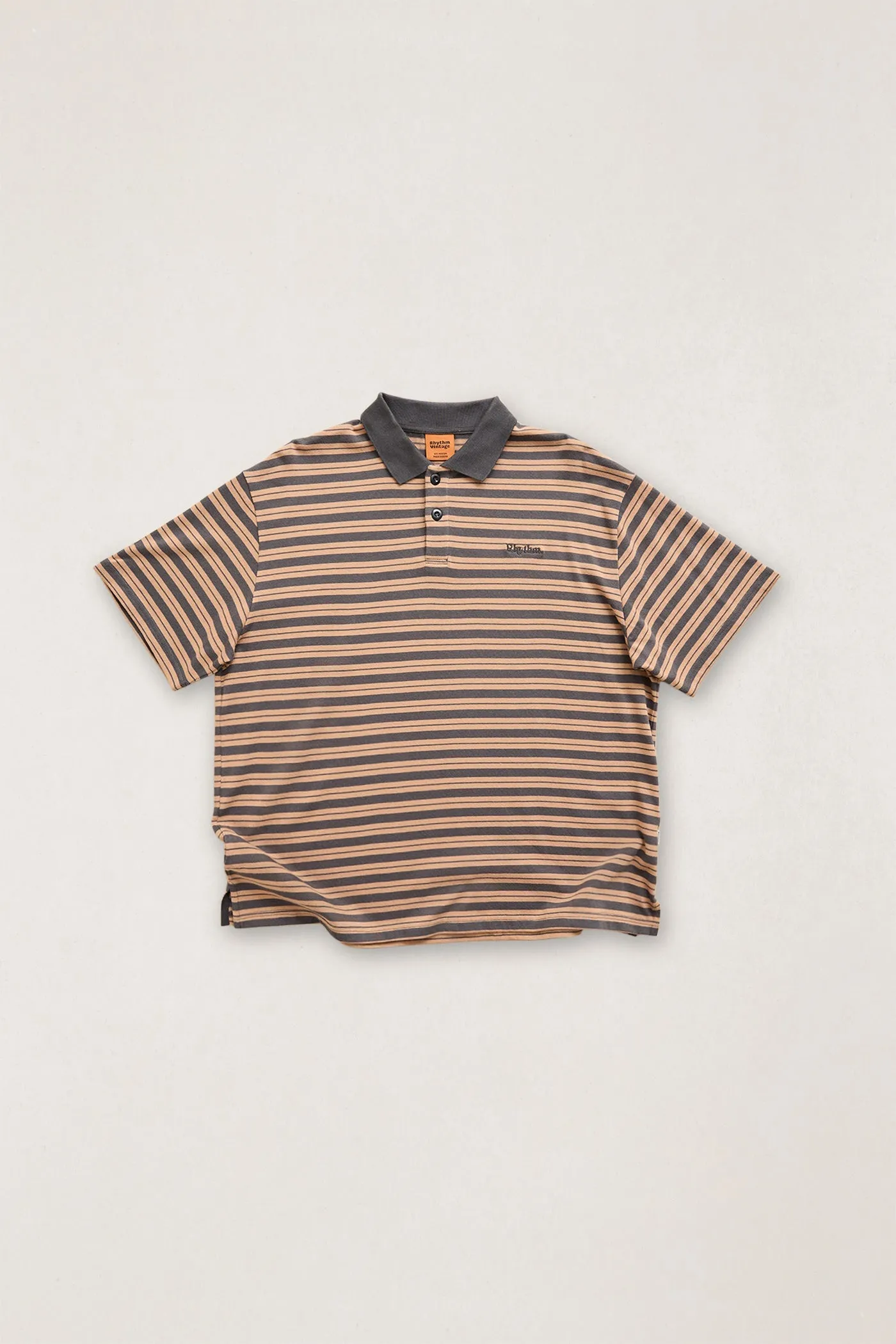 Manarola Stripe Ss Rugby Polo Tobacco sold by Rhythm.