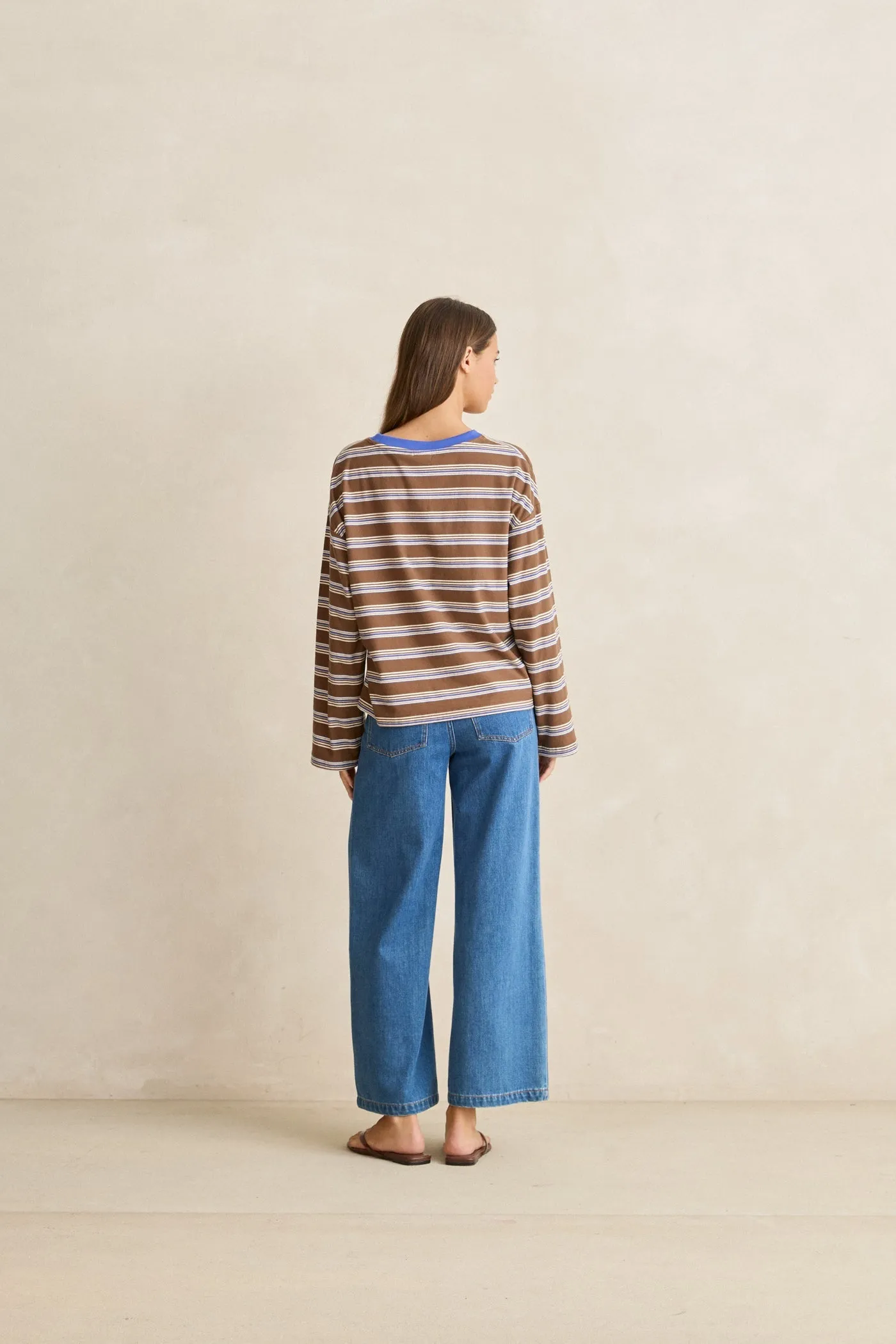 Canyon Stripe Long Sleeve Espresso sold by Rhythm. product image thumbnail 4