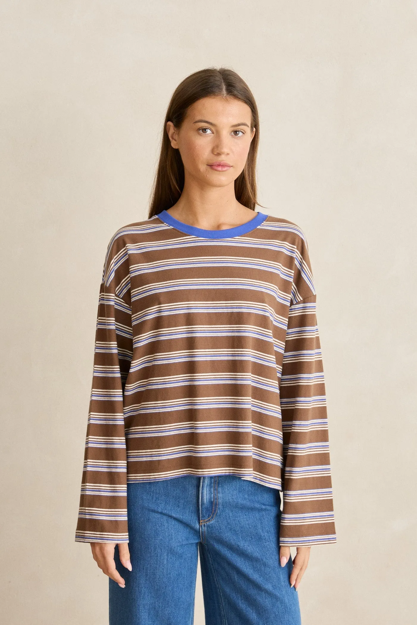 Canyon Stripe Long Sleeve Espresso sold by Rhythm. product image thumbnail 2
