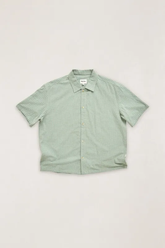 Check Relaxed Ss Shirt Sky made by Rhythm.