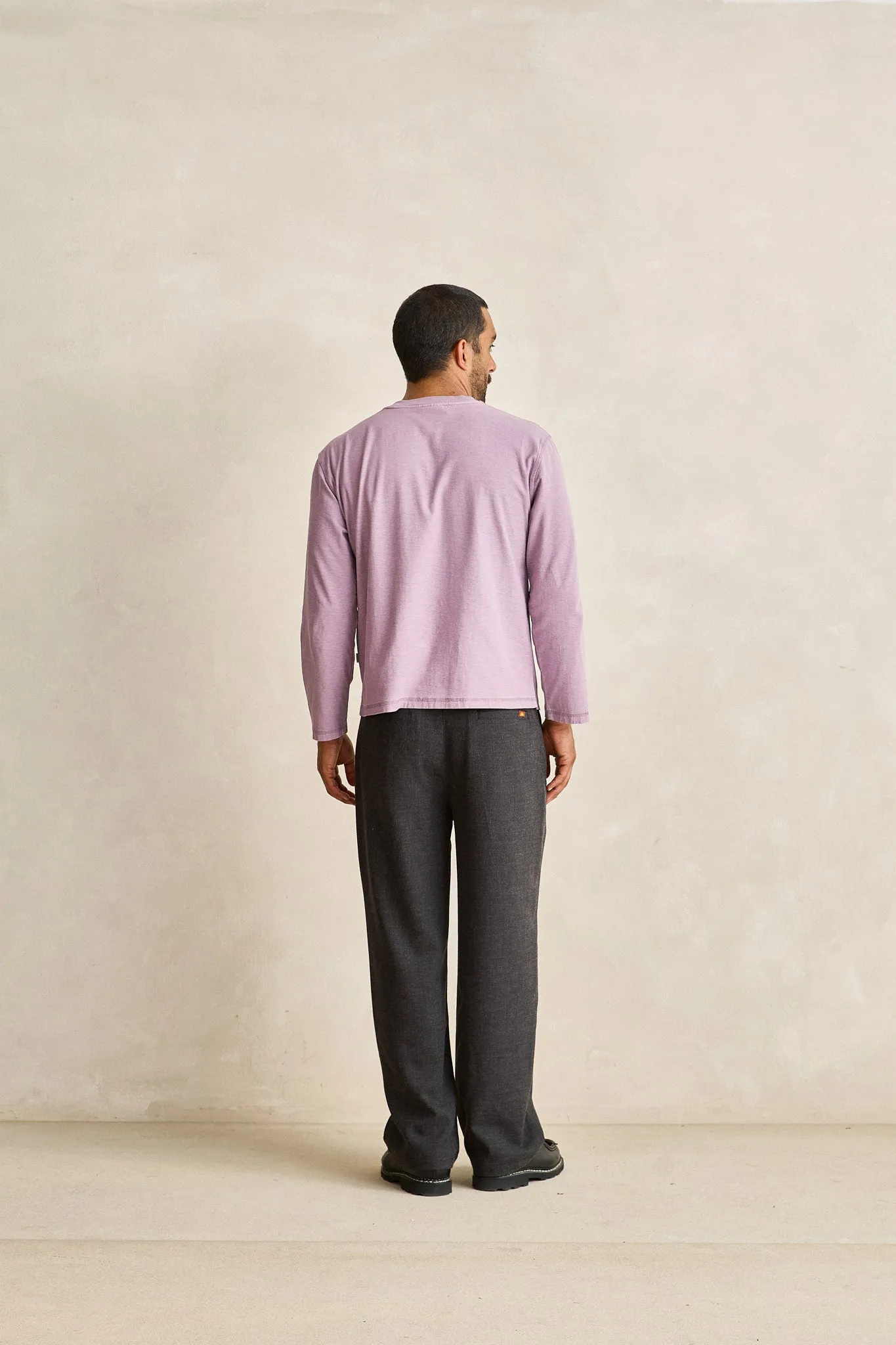 Vintage Relaxed Ls T-Shirt Plum sold by Rhythm. product image thumbnail 4