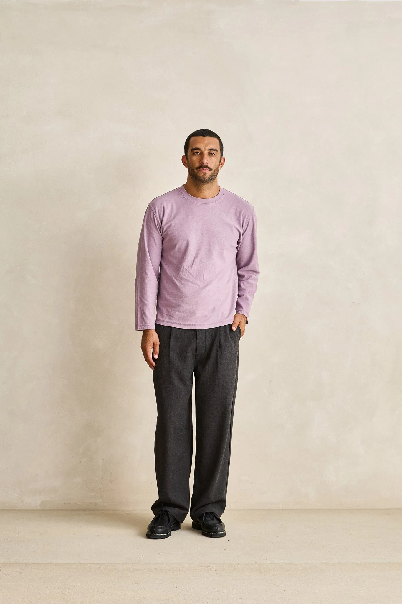 Vintage Relaxed Ls T-Shirt Plum sold by Rhythm. product image thumbnail 5