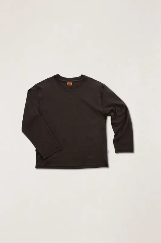 Vintage Relaxed Ls T-Shirt Vintage Black made by Rhythm.