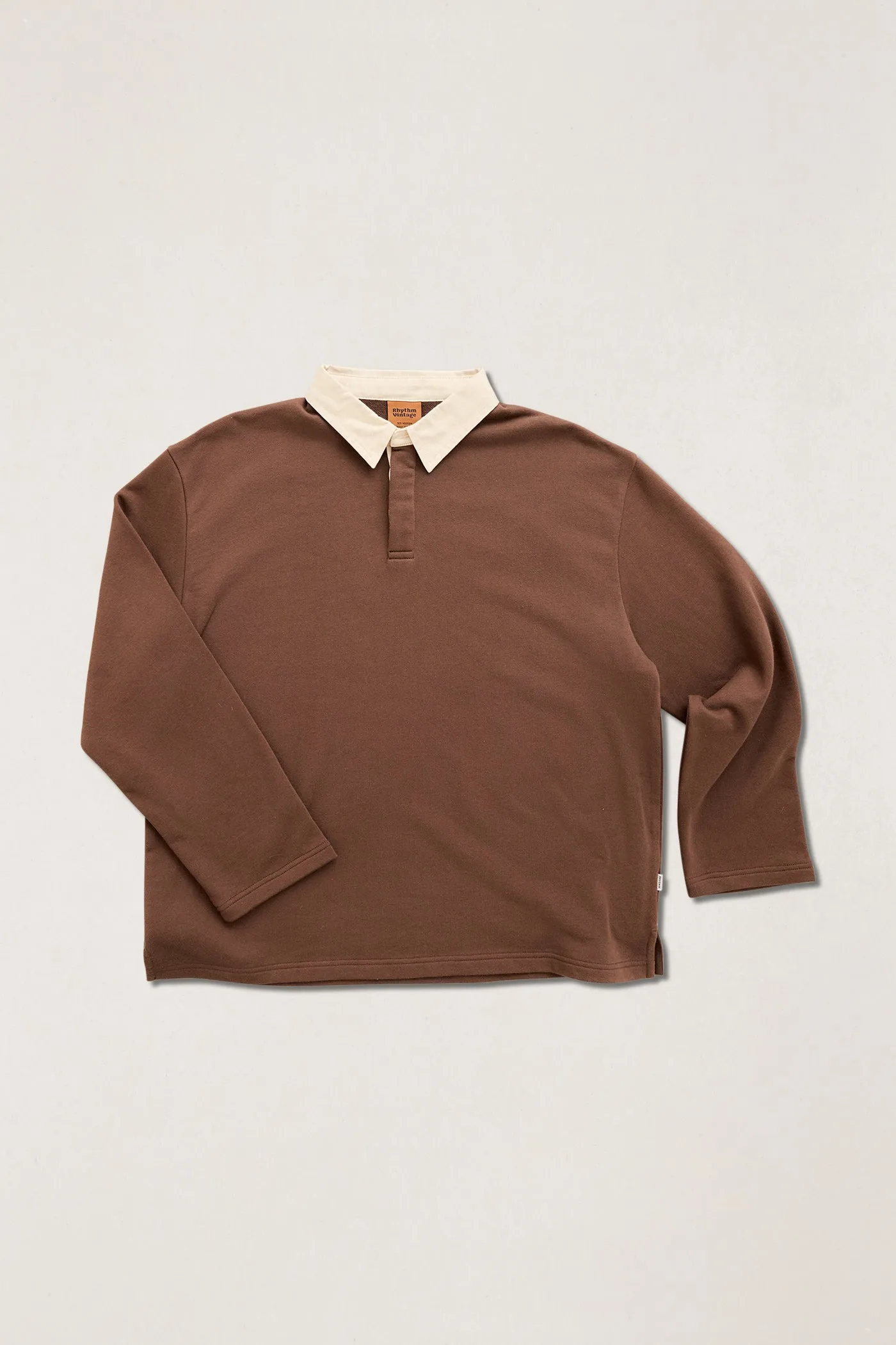 Relaxed Ls Polo Chocolate sold by Rhythm.