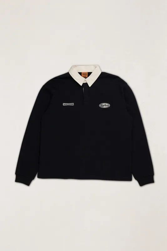 Frequency Vintage Rugby Ls Polo Vintage Black made by Rhythm.