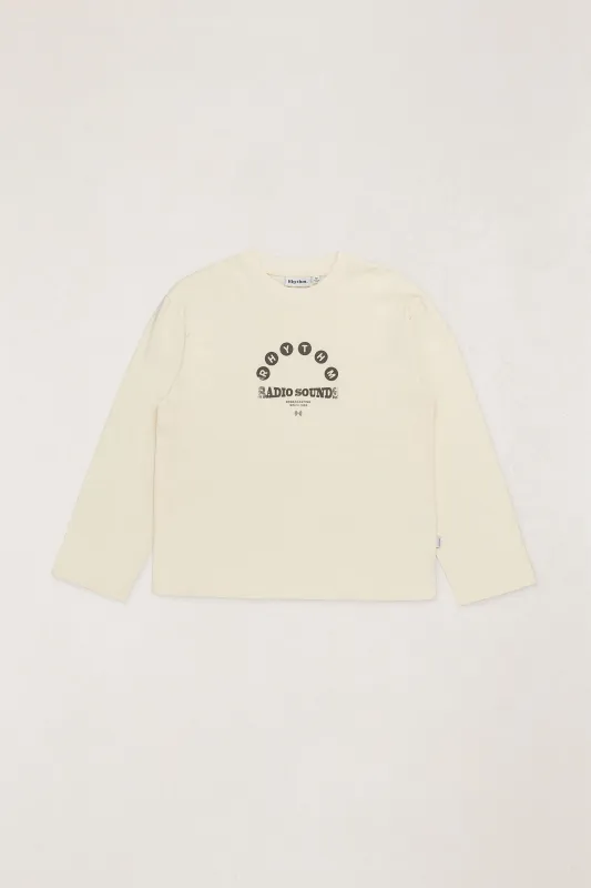 Rhythm Radio Relaxed Ls T-Shirt Natural made by Rhythm.