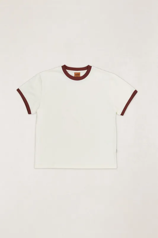 Ringer Band Ss T-Shirt Vintage White made by Rhythm.