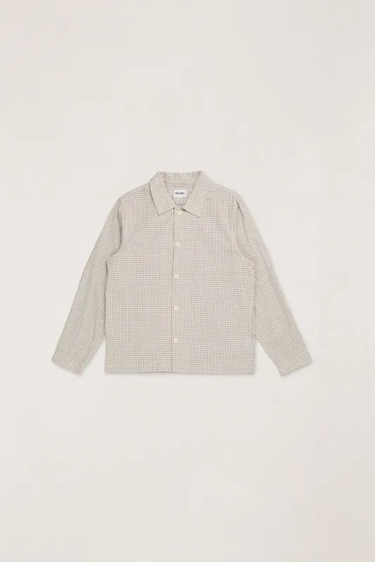 Vacation Check Ls Shirt Natural made by Rhythm.