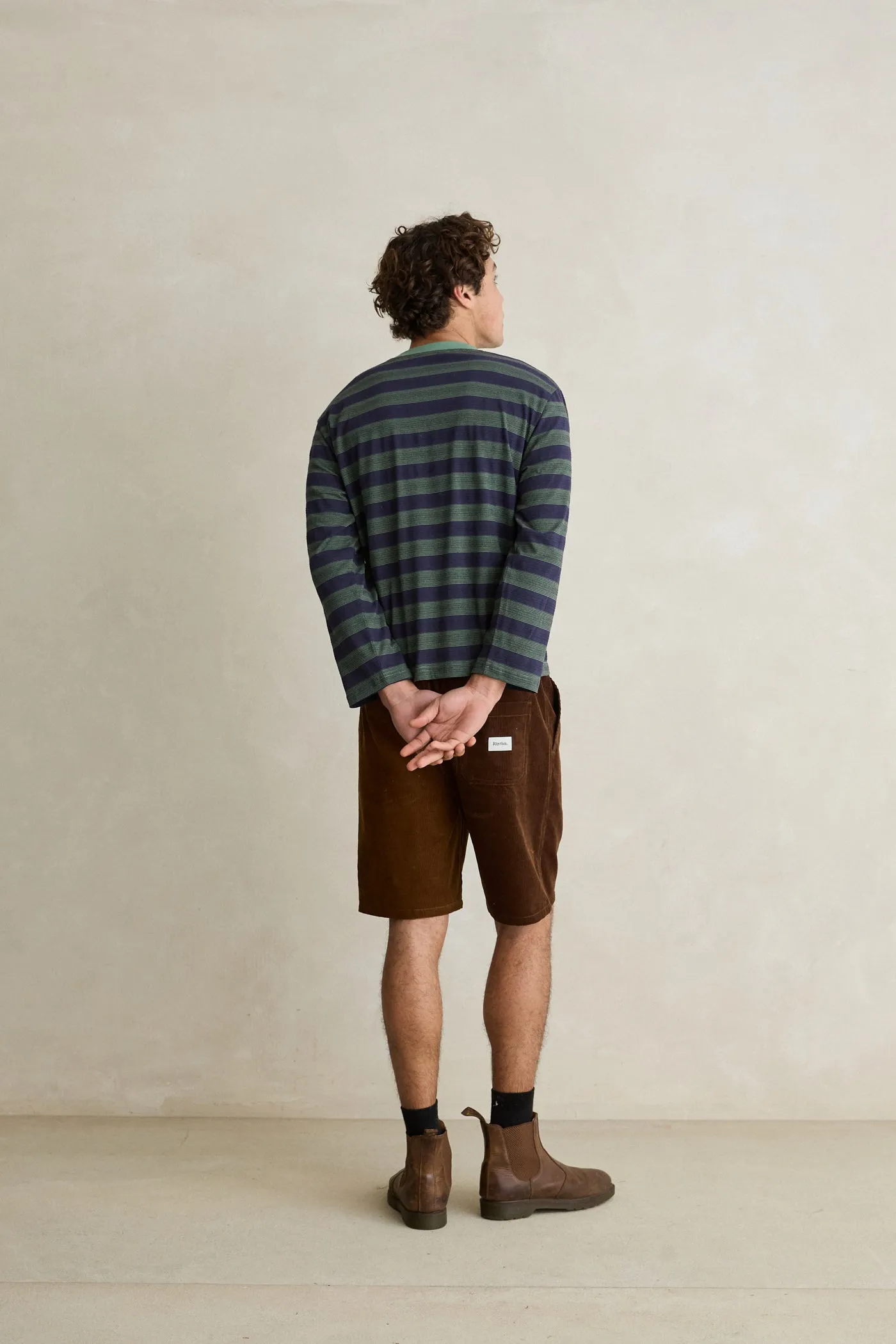 Striped Wide Sleeve Vintage Ls T-Shirt Forest sold by Rhythm. product image thumbnail 4