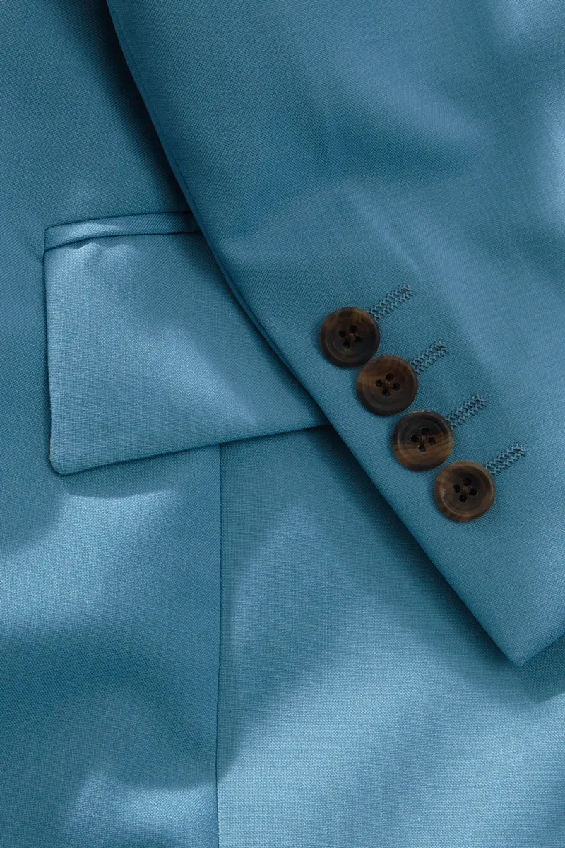 Chapman Jacket – Sky Blue Wool & Mohair Blend sold by Richard James product image thumbnail 5