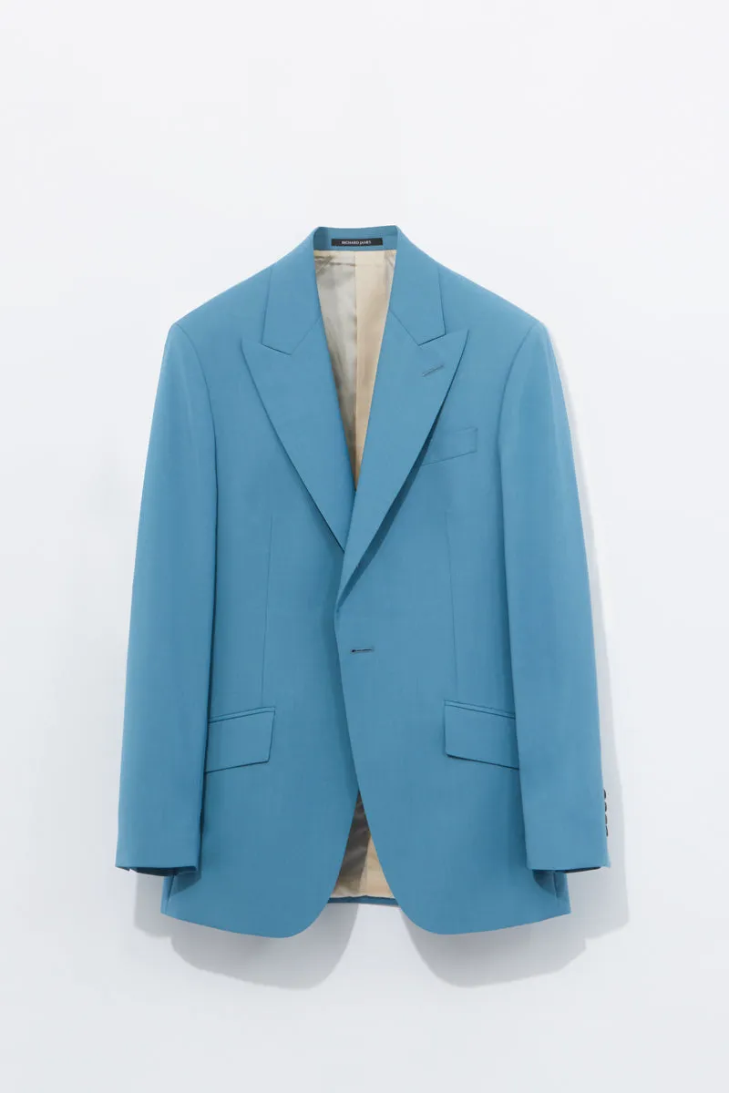 Chapman Jacket – Sky Blue Wool & Mohair Blend sold by Richard James product image thumbnail 3
