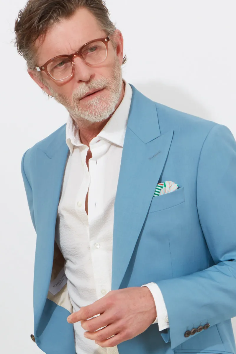 Chapman Jacket – Sky Blue Wool & Mohair Blend sold by Richard James product image thumbnail 4