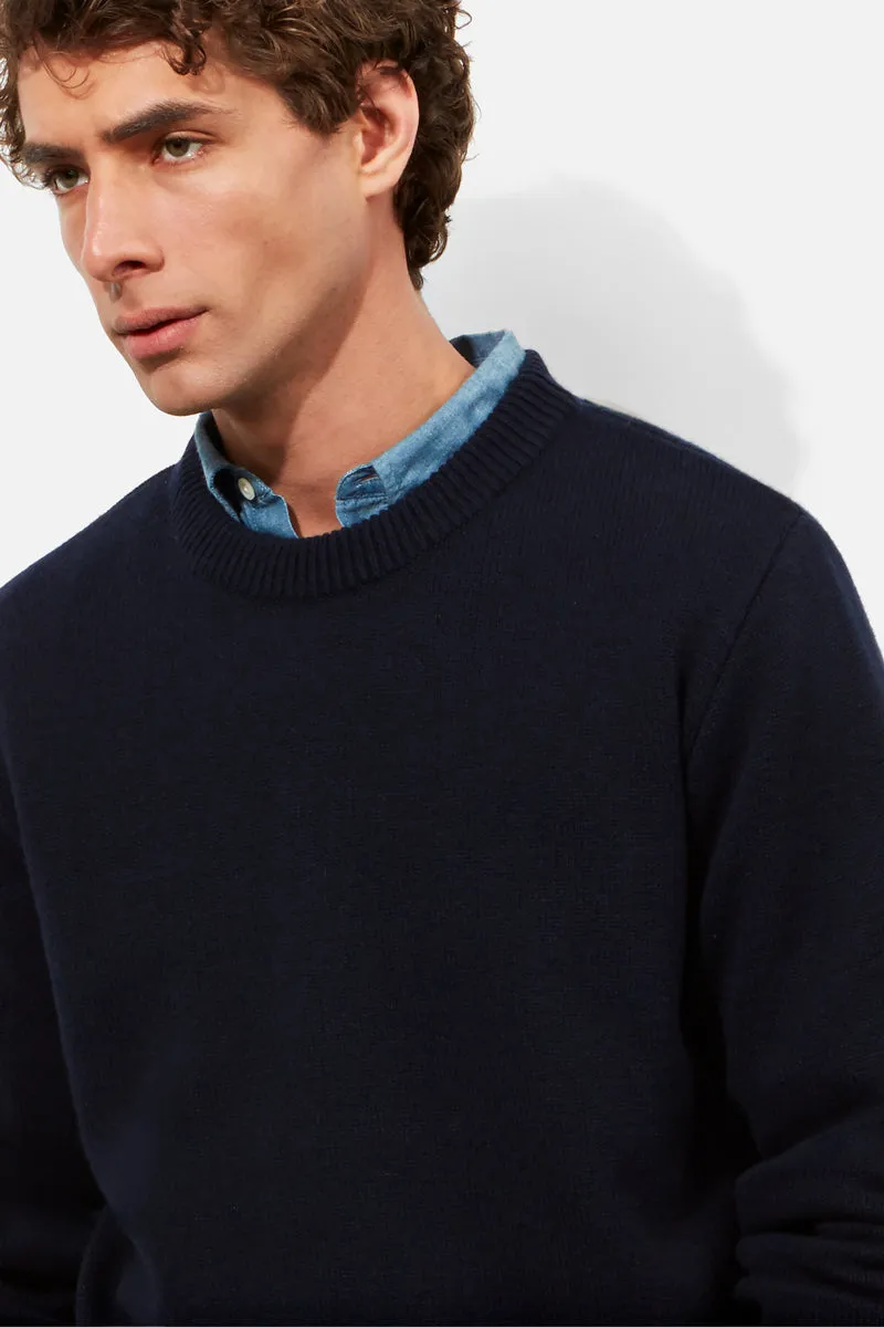 Crew Neck - Dark Navy Wool & Cashmere sold by Richard James product image thumbnail 3