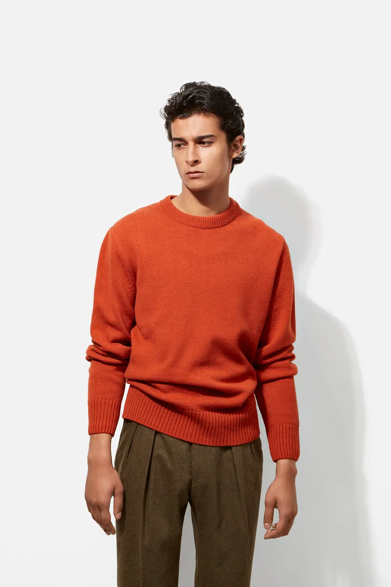 Crew Neck - Burnt Orange Wool & Cashmere sold by Richard James product image thumbnail 2