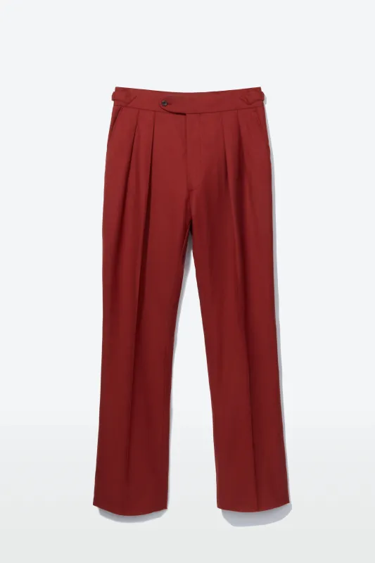 Hepworth Trousers – Rust 130s Wool Twill sold by Richard James