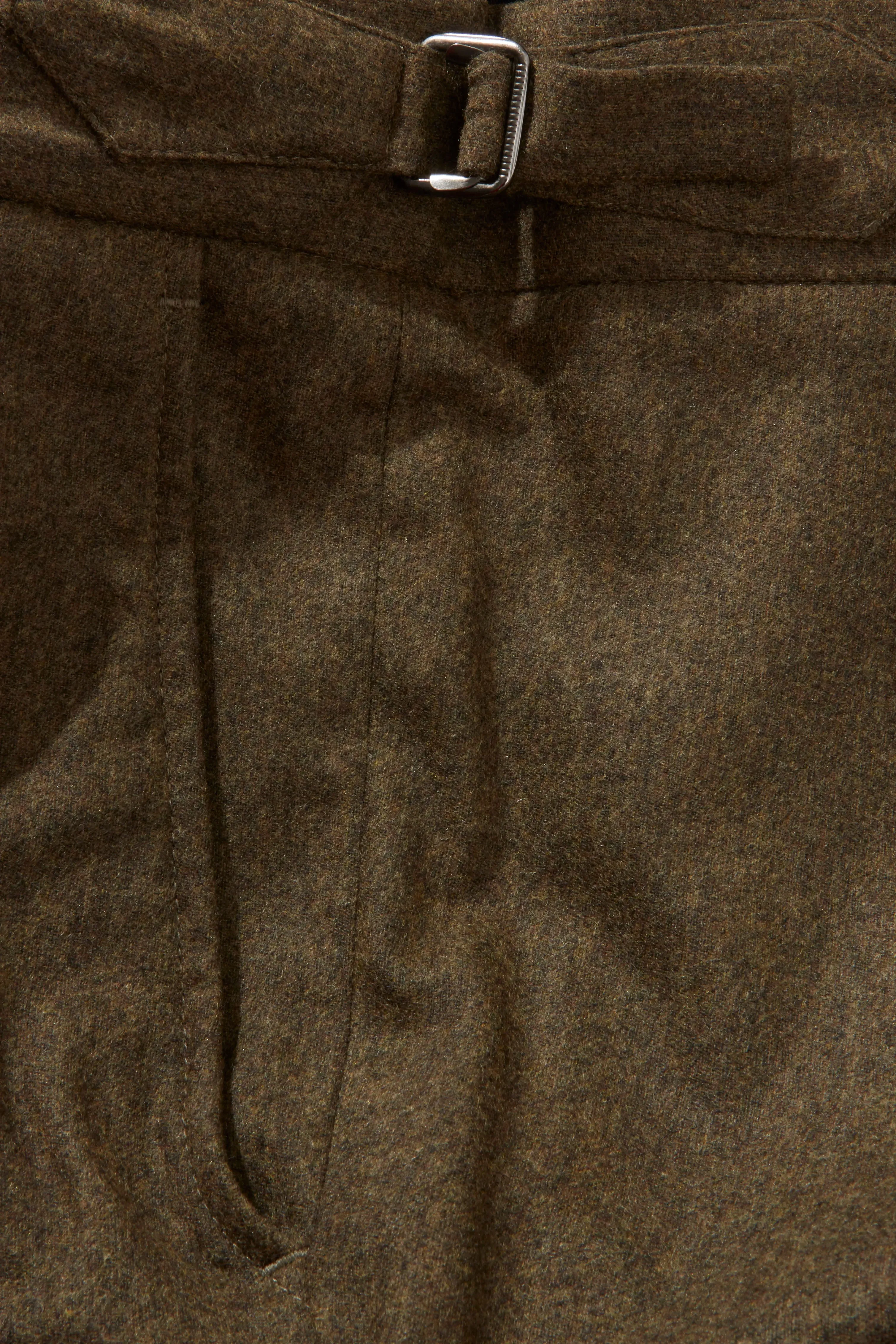 Hepworth Trousers – Olive Wool & Cashmere Flannel sold by Richard James product image thumbnail 2