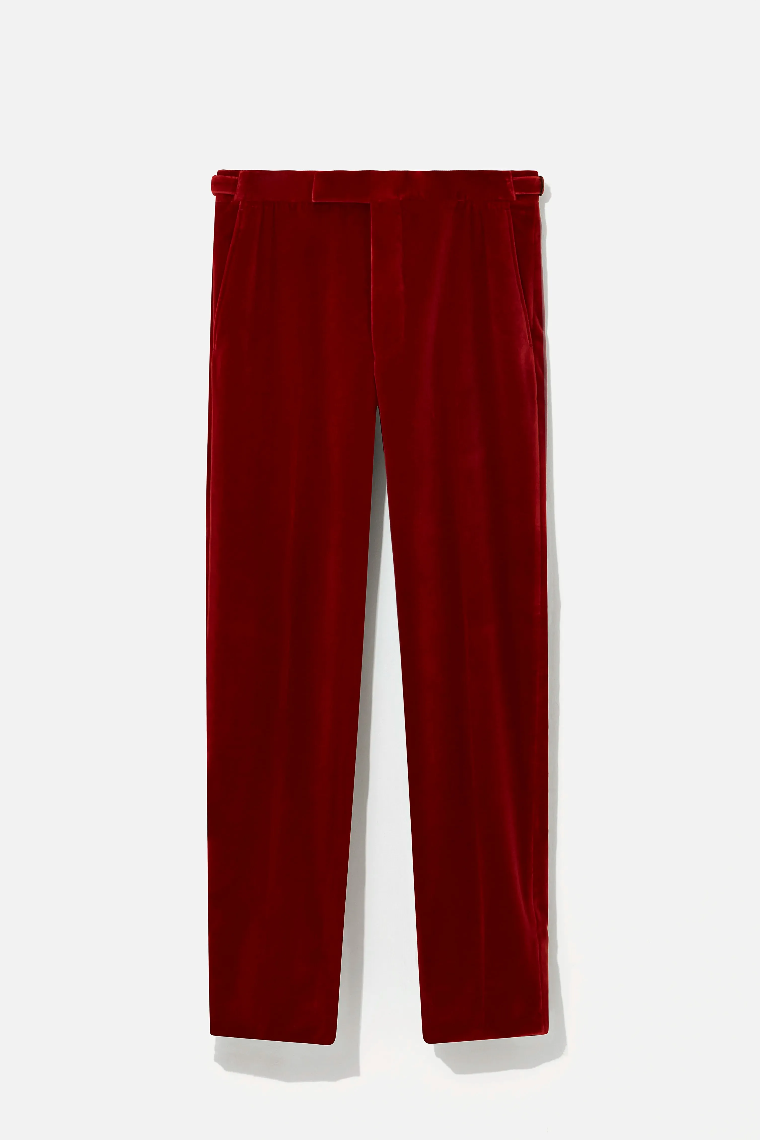 Evening Trousers – Orange Velvet sold by Richard James