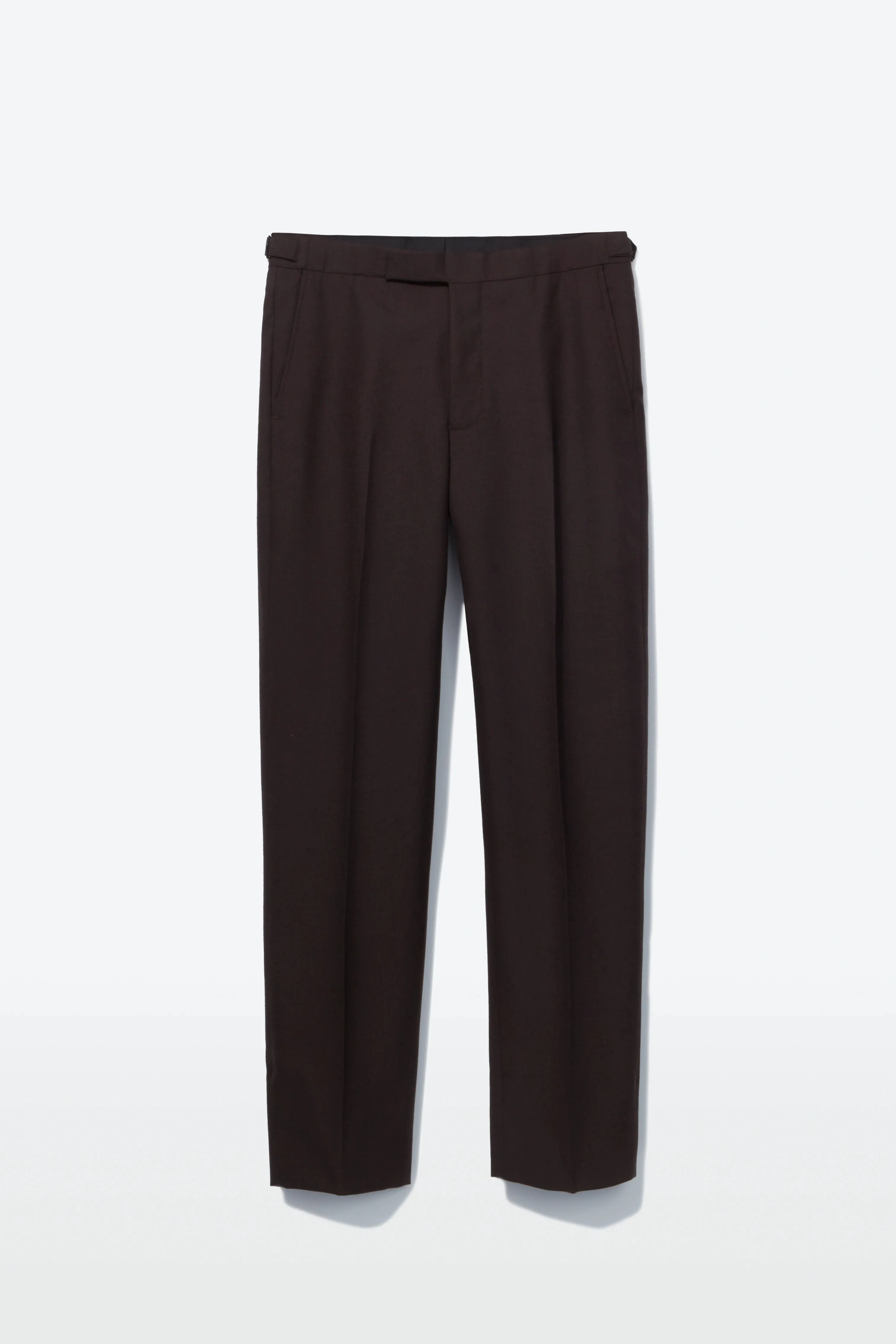 Chapman Trousers – Chocolate Wool Fresco sold by Richard James