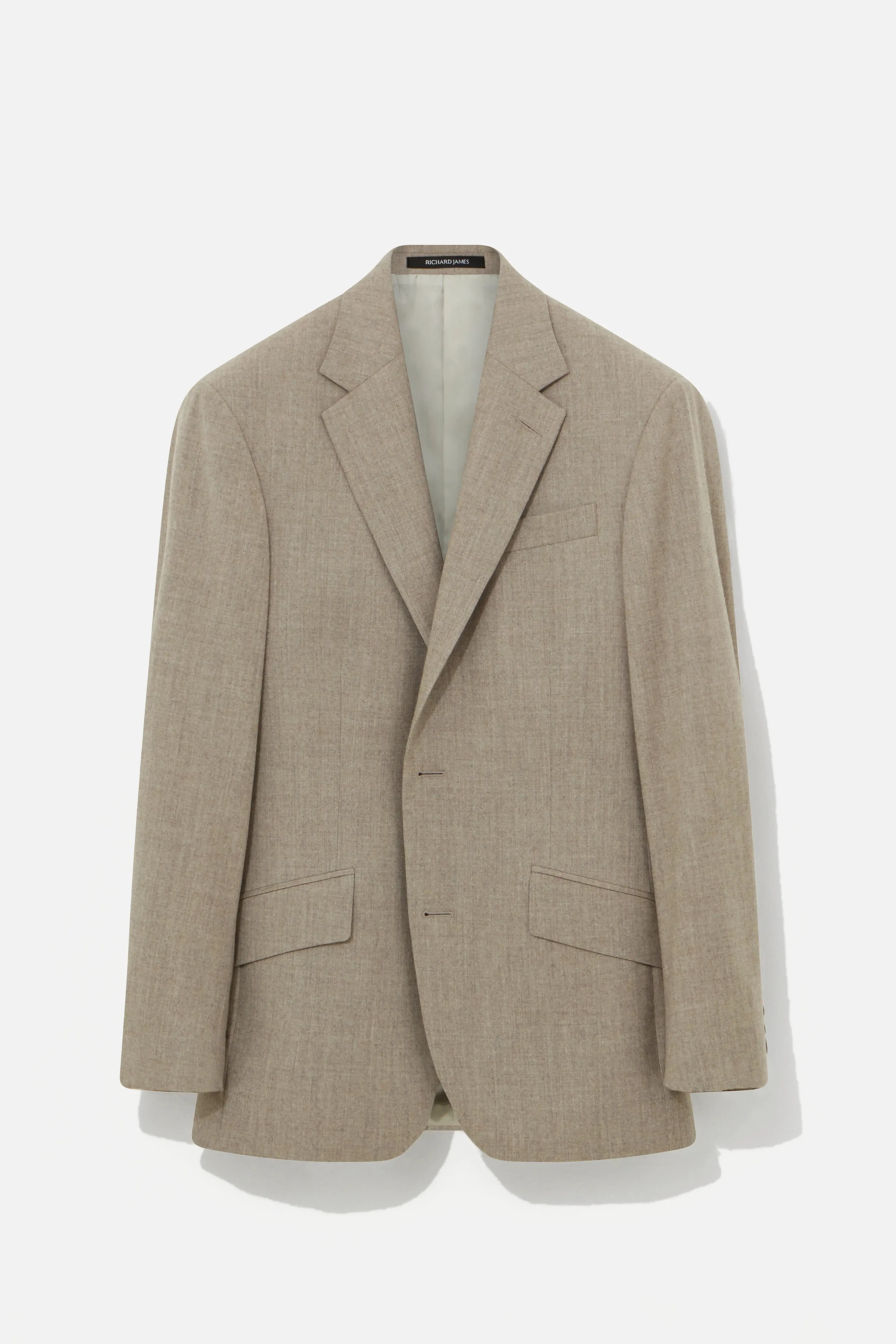 Chapman Jacket – Stone Stretch Cashmere sold by Richard James