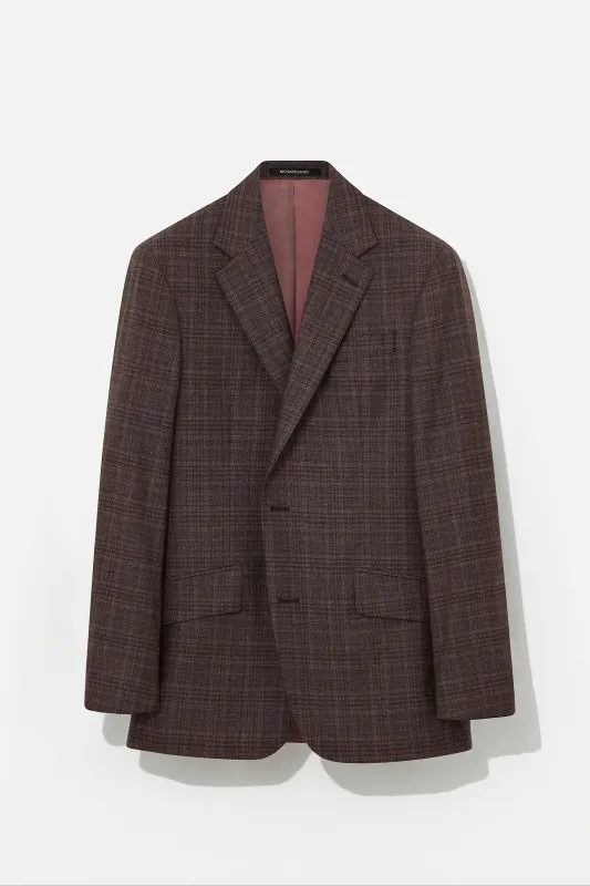 Chapman Blazer – Pink Wool Check made by Richard James