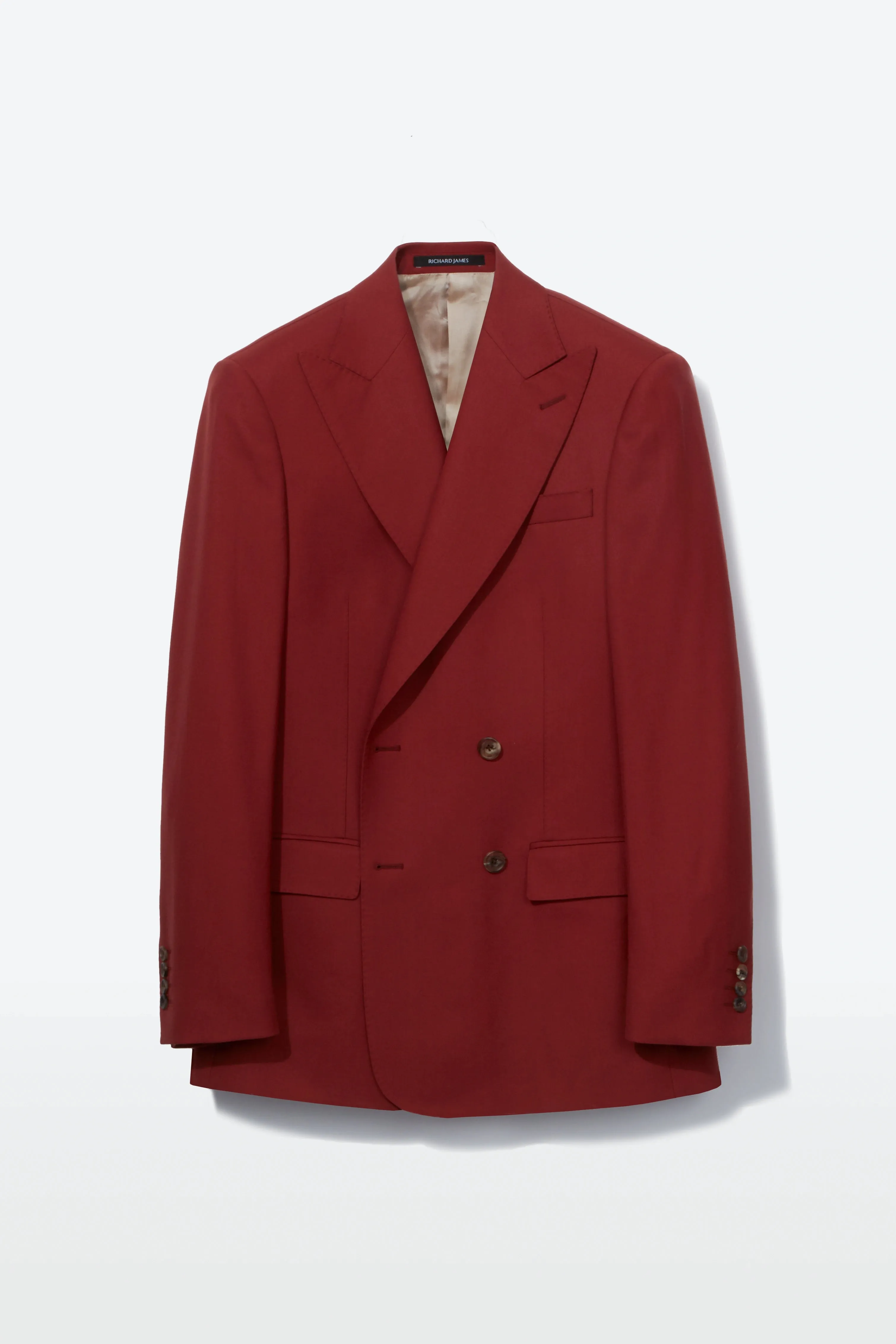 Hepworth Jacket – Rust 130s Wool Twill sold by Richard James