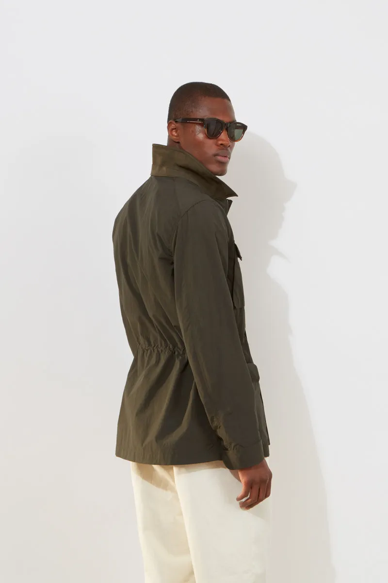 Field Jacket – Lightweight Olive Recycled PA Cotton Blend sold by Richard James product image thumbnail 2