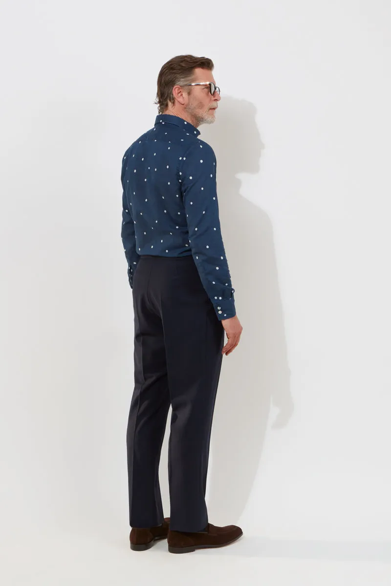 Hepworth Trousers – Navy Wool Fresco sold by Richard James product image thumbnail 2