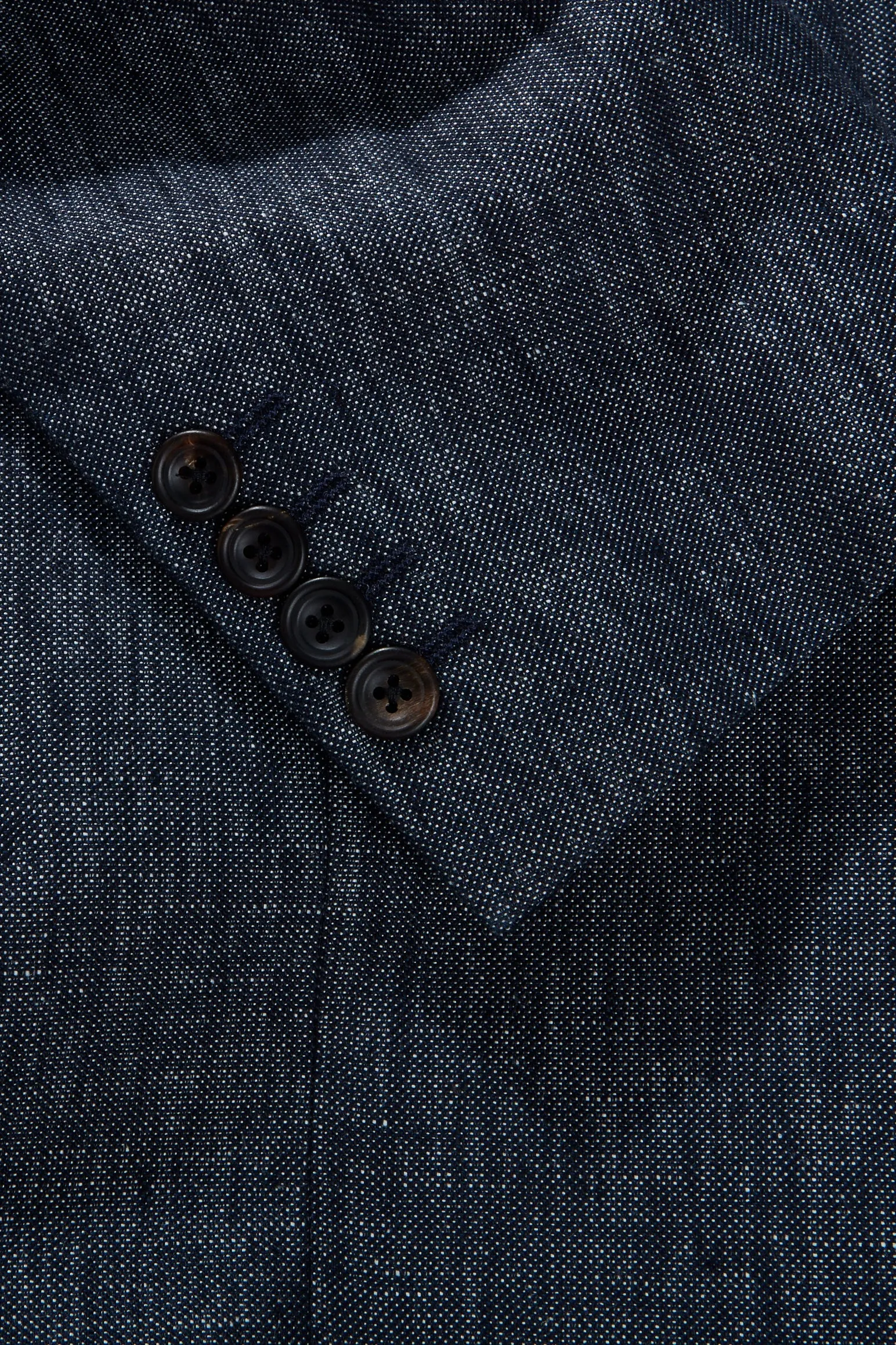 Chapman Jacket – Denim Blue Linen & Cotton Blend sold by Richard James product image thumbnail 4