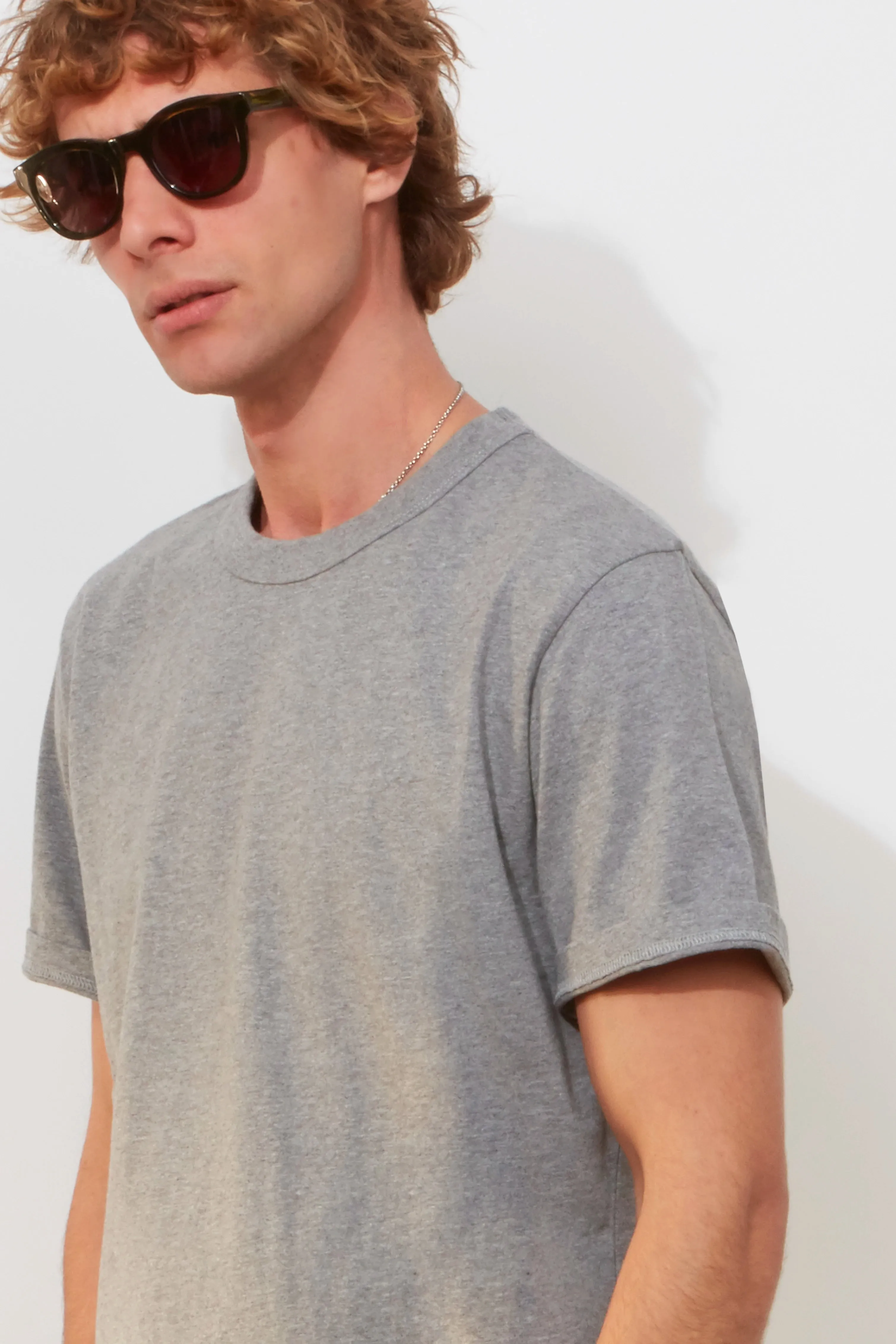 T-Shirt – Grey Marl Cotton sold by Richard James product image thumbnail 2