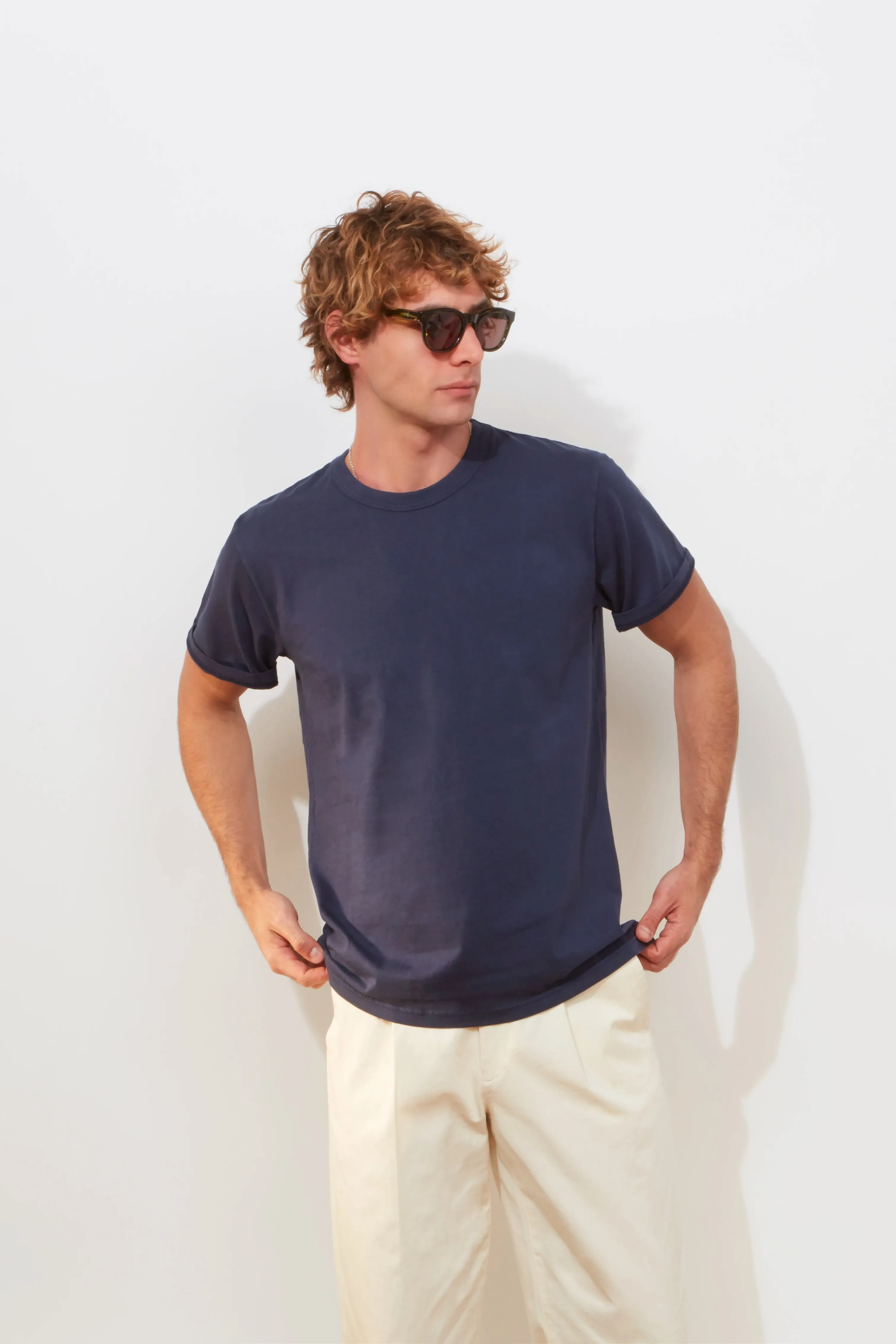 T-Shirt – Navy Cotton sold by Richard James