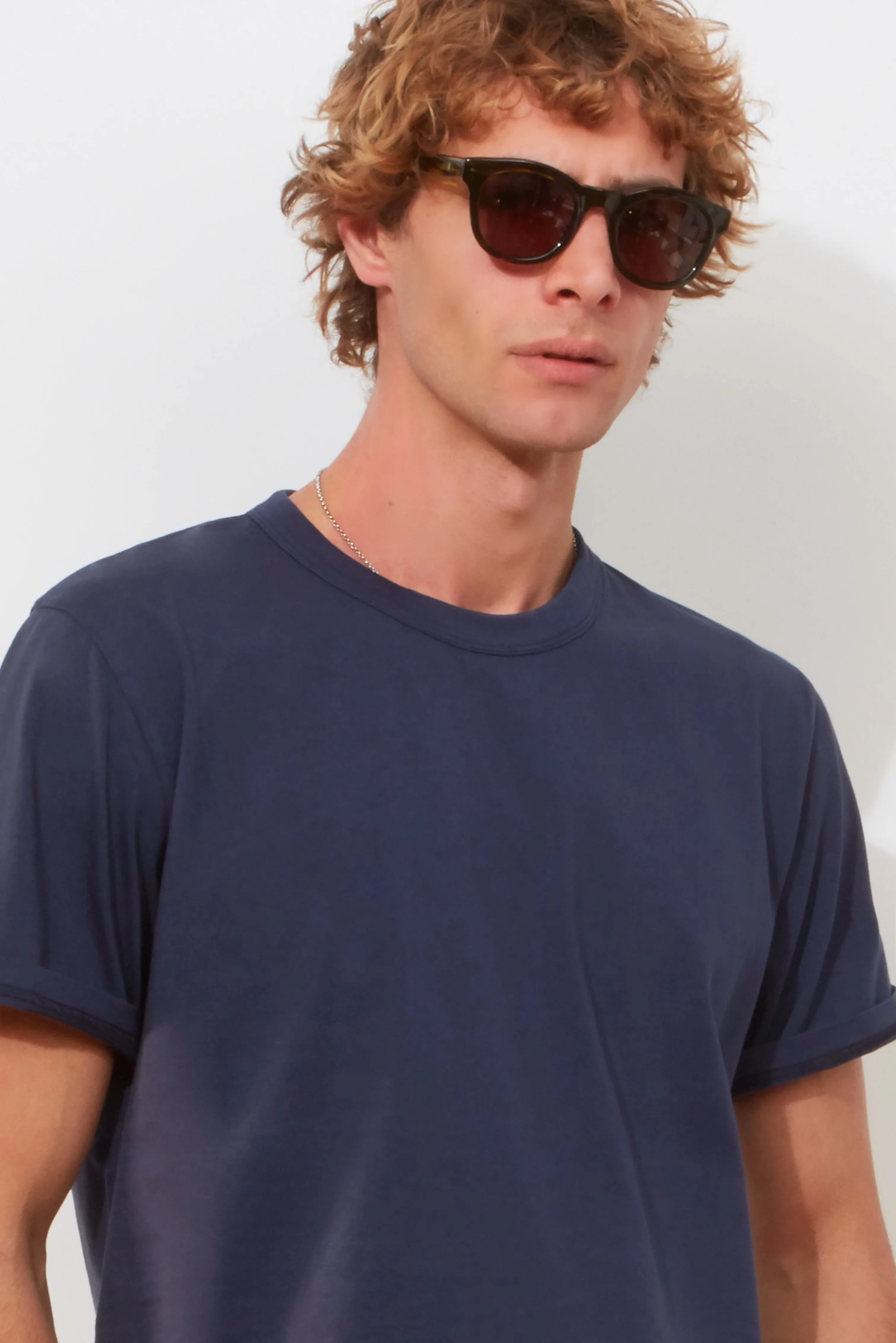 T-Shirt – Navy Cotton sold by Richard James product image thumbnail 2